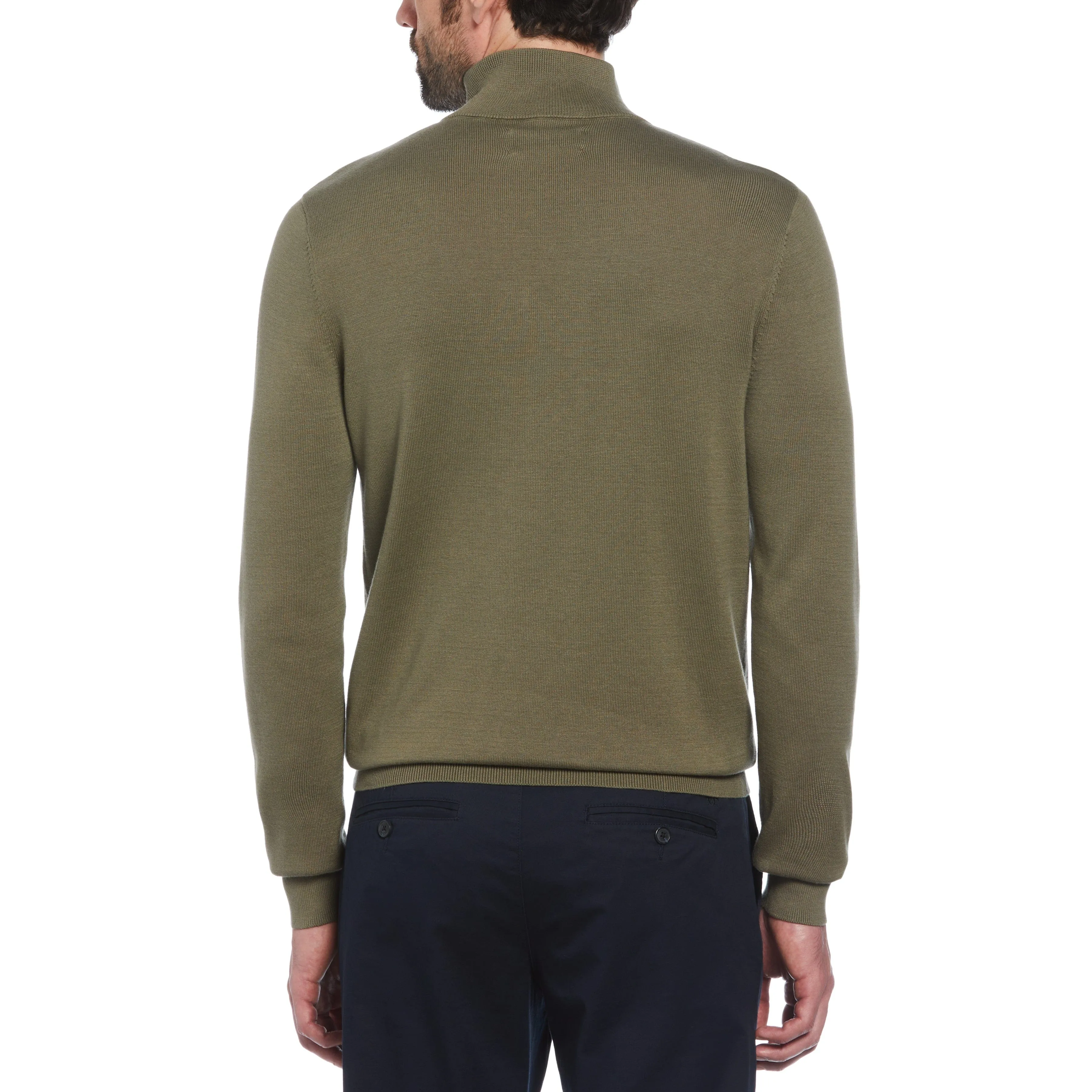 1/4 Zip Cotton Jersey Sweater