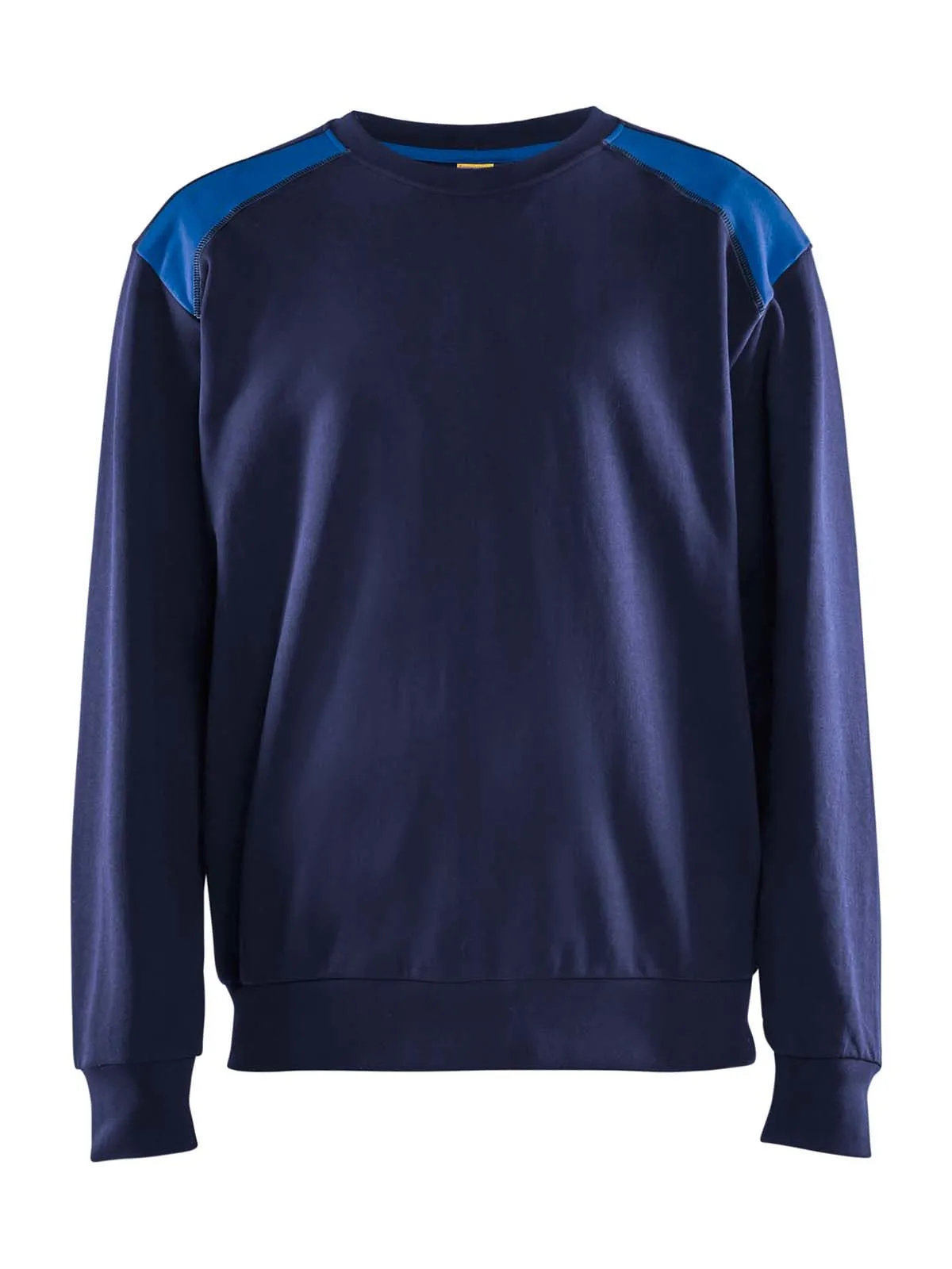 3580-1158&#x20;Work&#x20;Sweater&#x20;Two&#x20;Colour&#x20;Cotton&#x20;-&#x20;Bl&#xE5;kl&#xE4;der