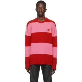 Acne Studios Red and Pink Wool Sweater