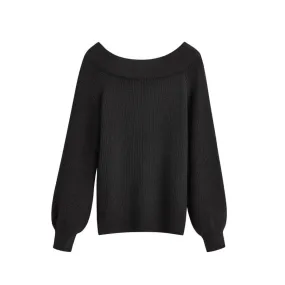 Alpaca Off-The-Shoulder Sweater