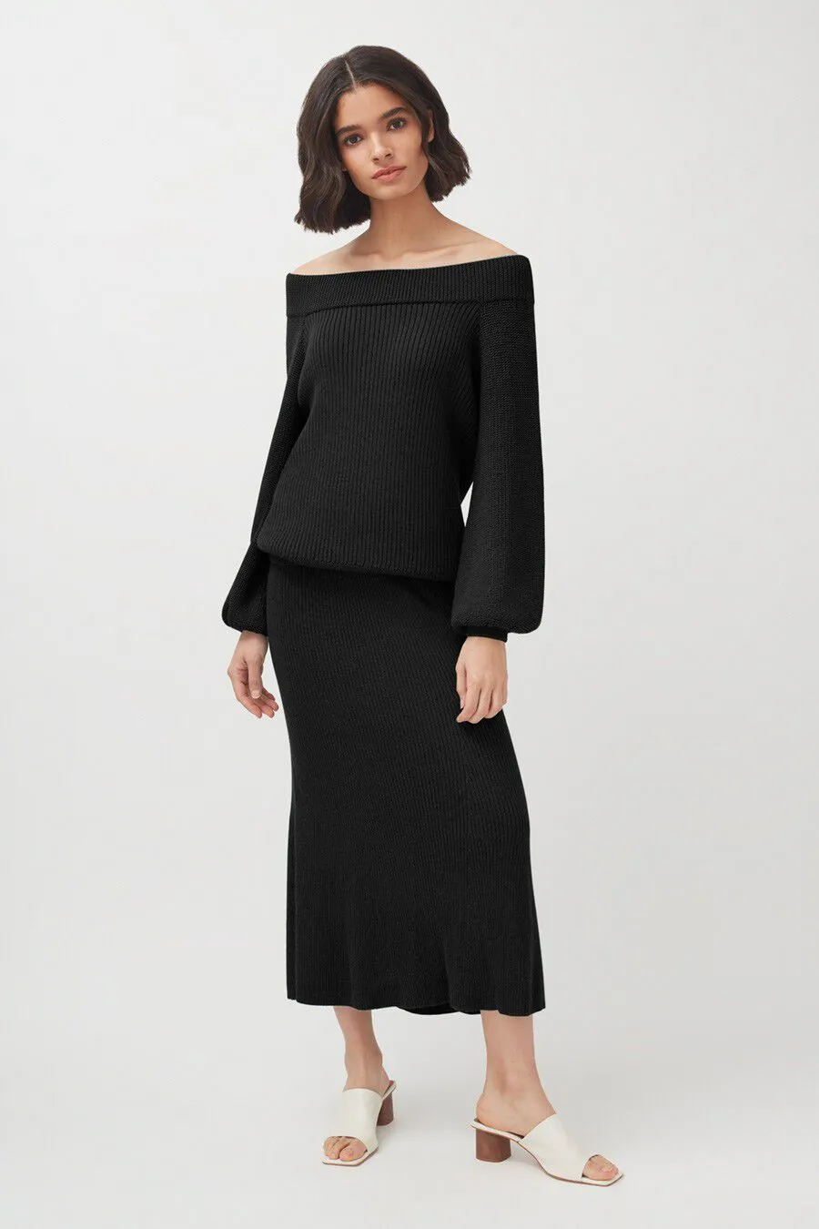 Alpaca Off-The-Shoulder Sweater
