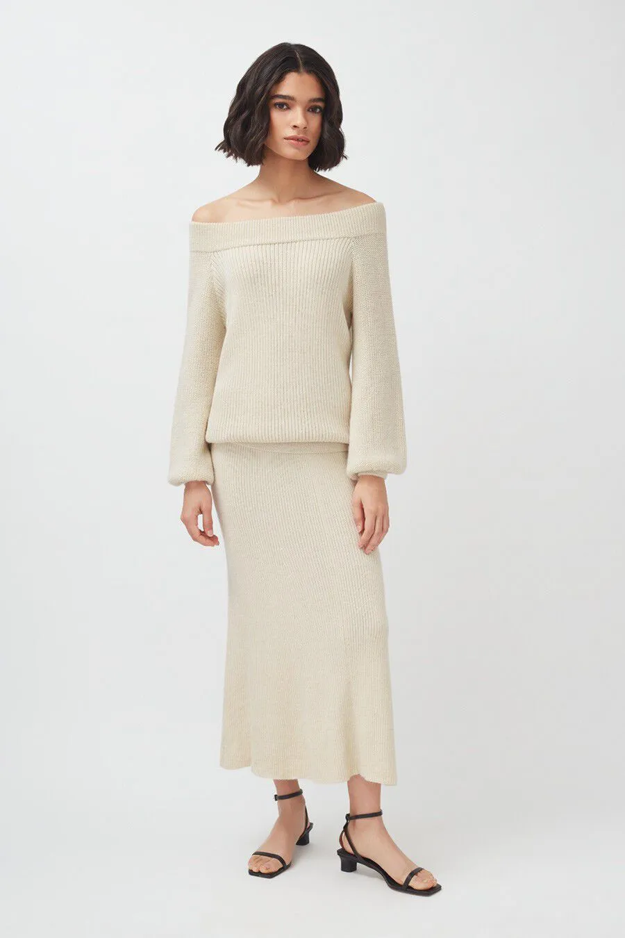 Alpaca Off-The-Shoulder Sweater
