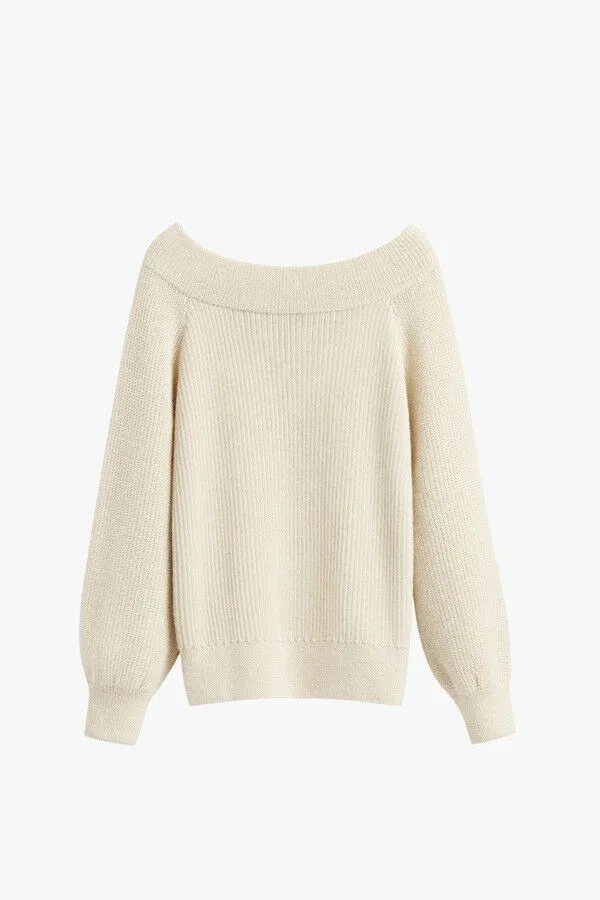 Alpaca Off-The-Shoulder Sweater