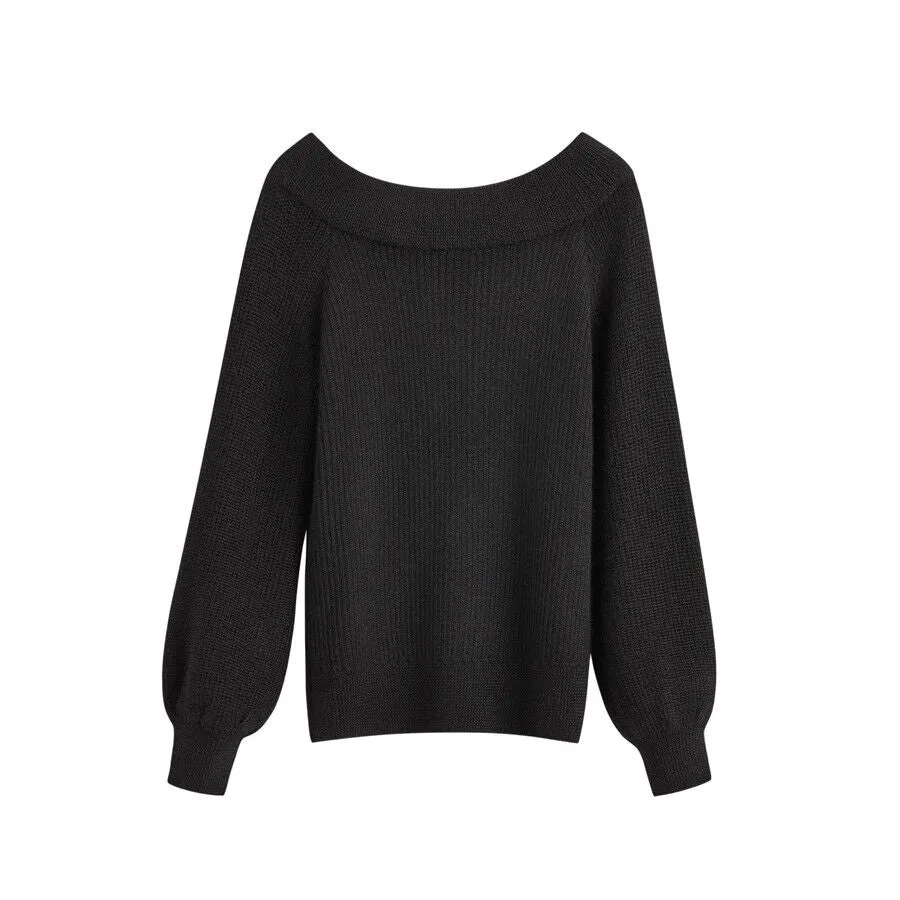 Alpaca Off-The-Shoulder Sweater