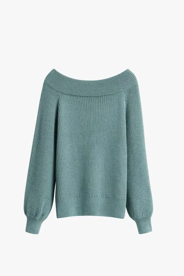 Alpaca Off-The-Shoulder Sweater