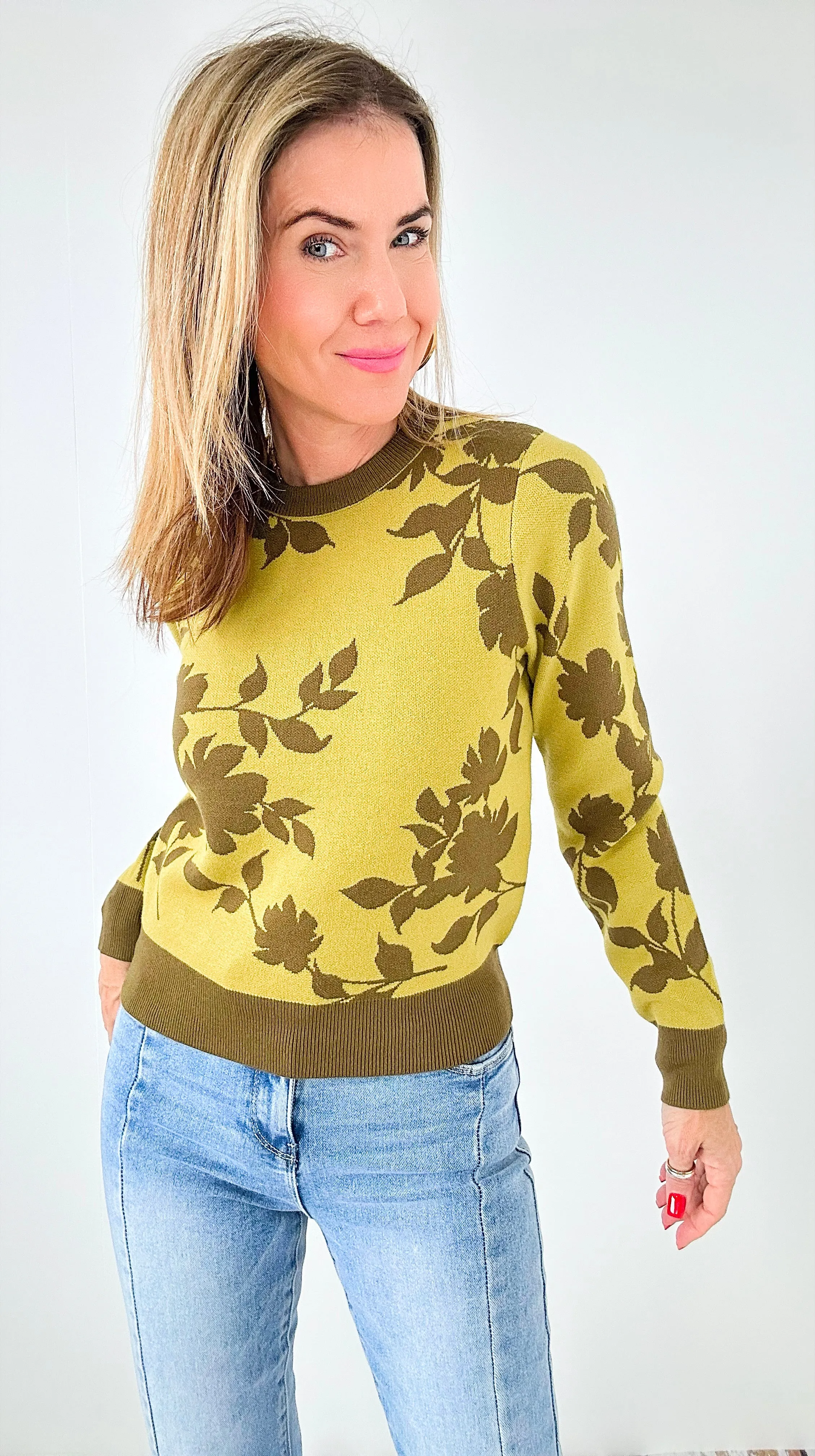 Autumn Blossom Knit Sweater