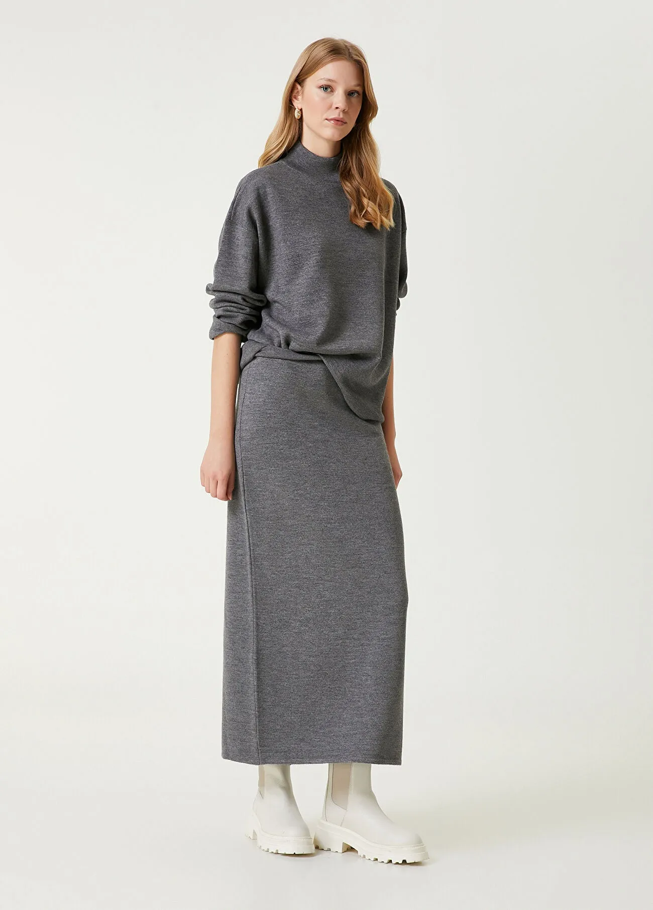 Beymen Club Dark Wool Sweater Gray