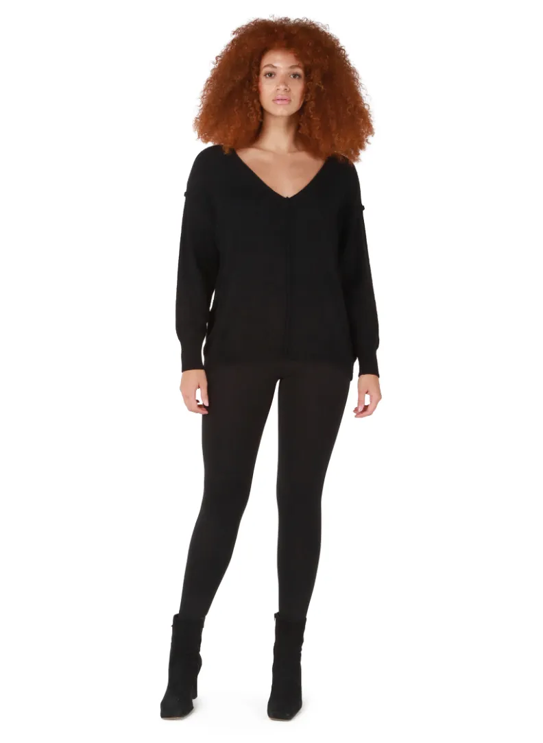 Black V-Neck Sweater