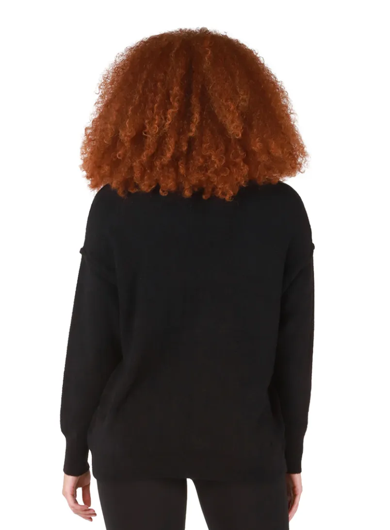 Black V-Neck Sweater
