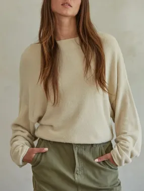 Boat Neck Sweater - Cream
