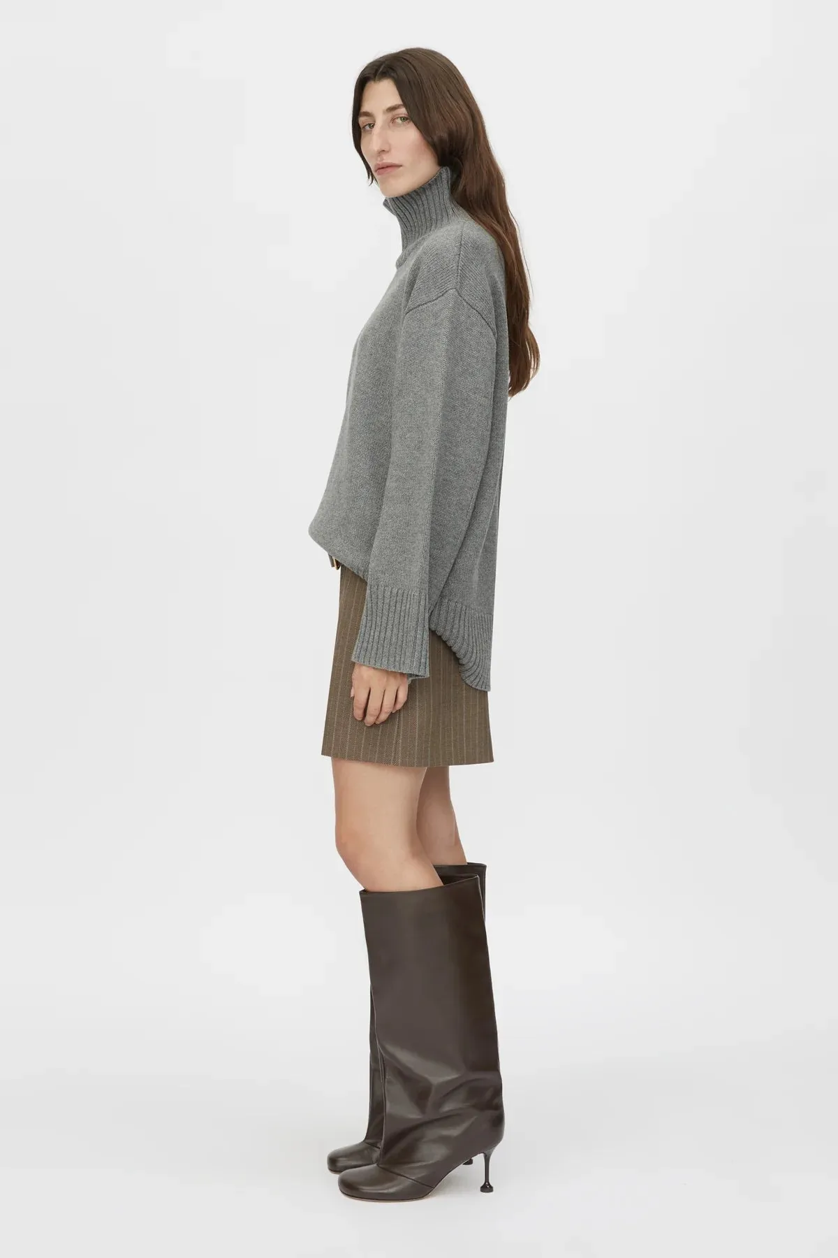 Camilla and Marc Romeo 2.0 Funnel Neck in Grey Melange