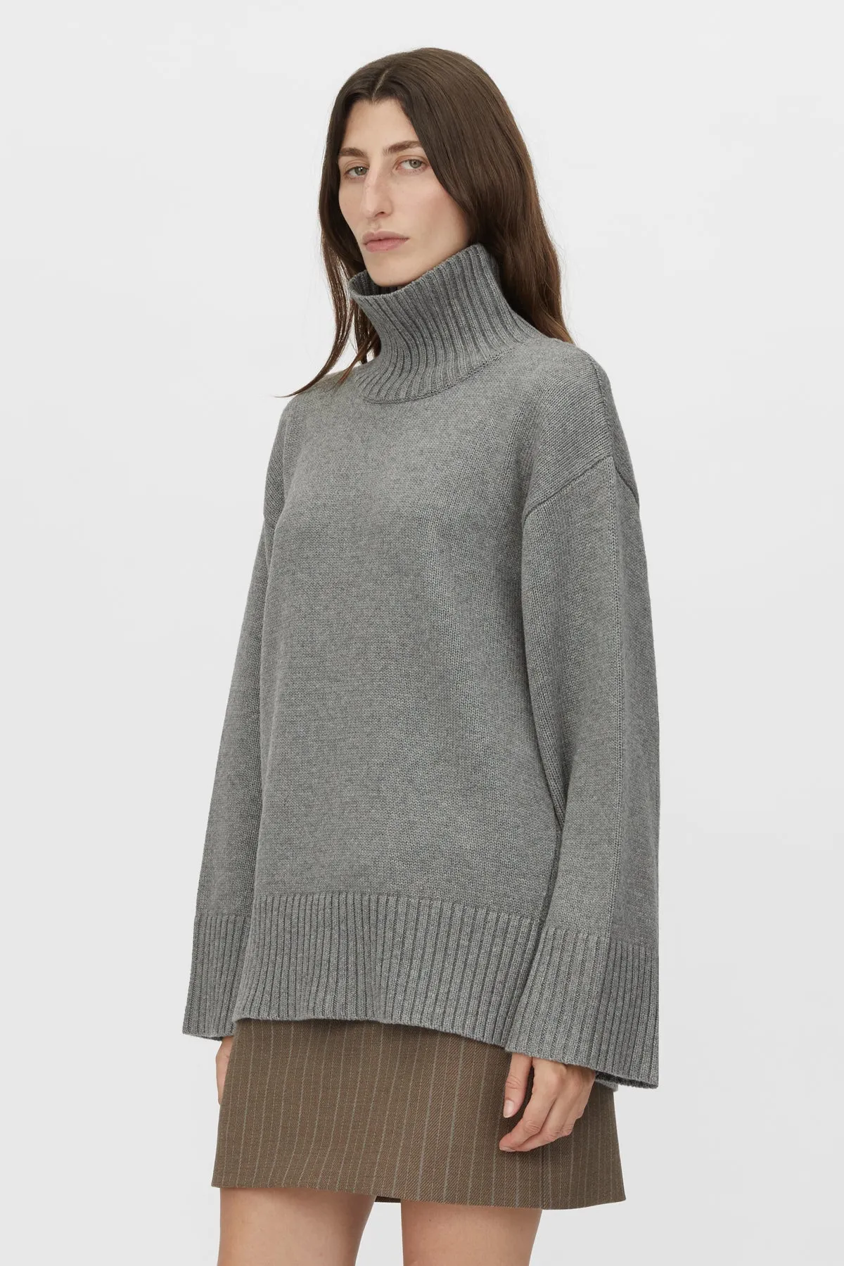 Camilla and Marc Romeo 2.0 Funnel Neck in Grey Melange
