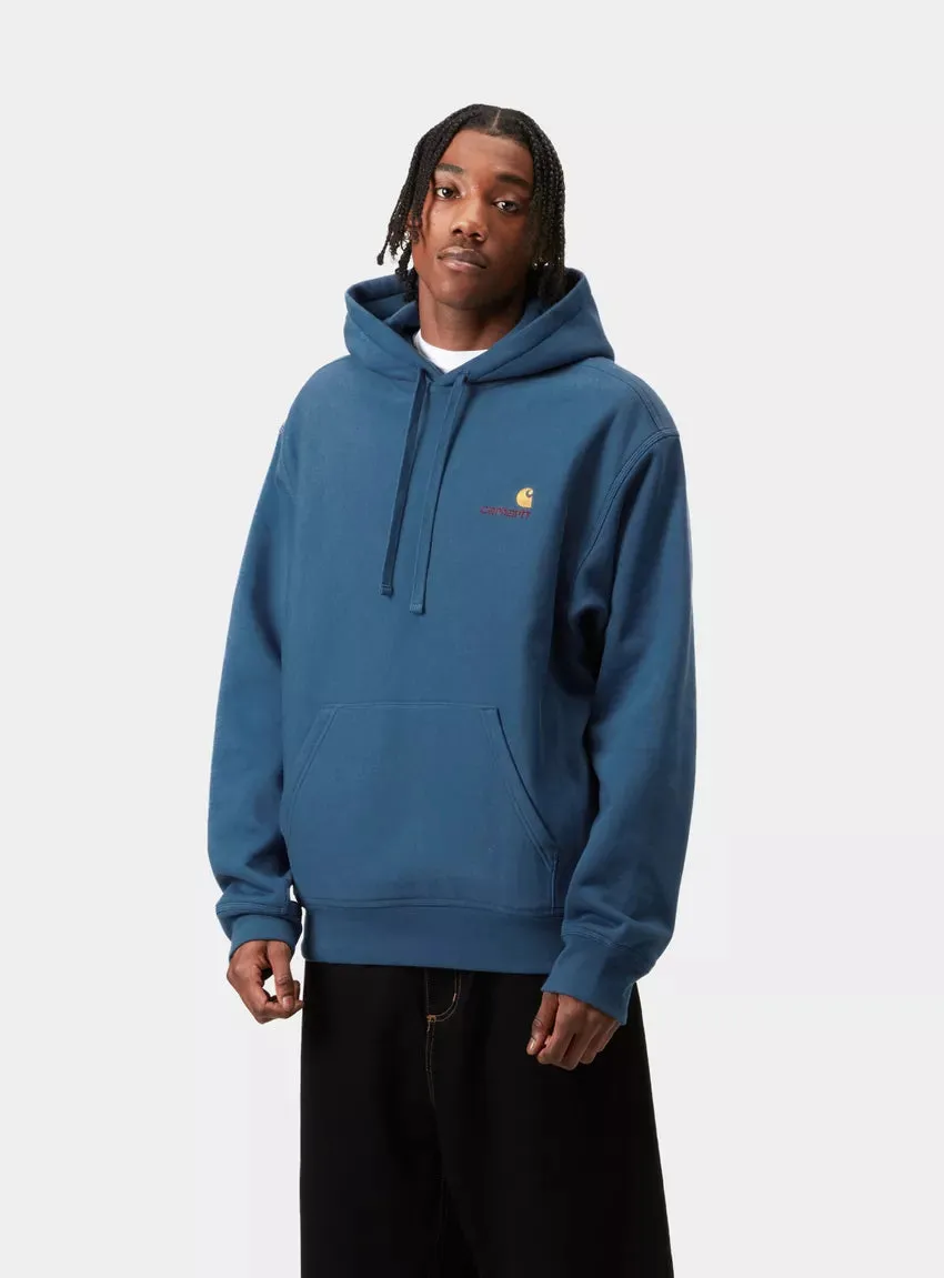 Carhartt Wip American scrip half zip sweatshirt Blue sodalite (dark)