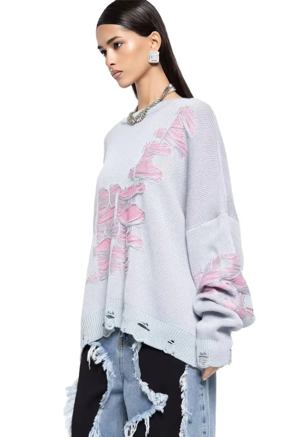 Casual Loose Ripped Sweater