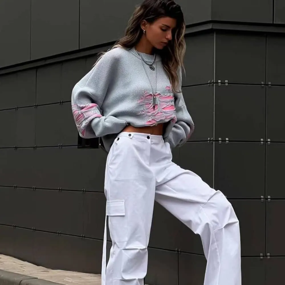 Casual Loose Ripped Sweater