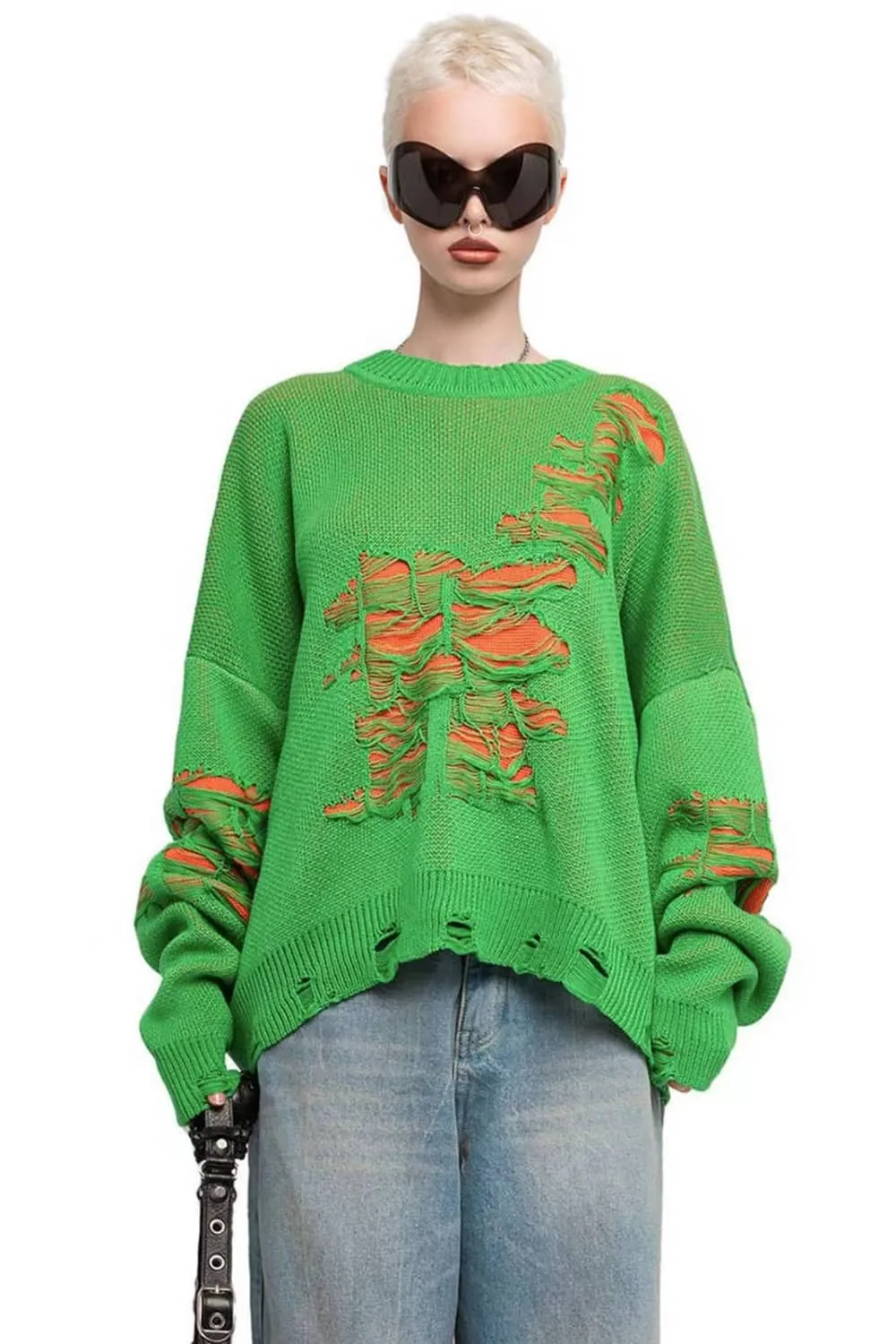 Casual Loose Ripped Sweater