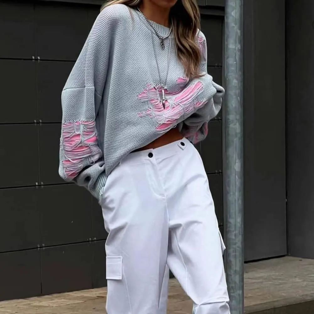 Casual Loose Ripped Sweater