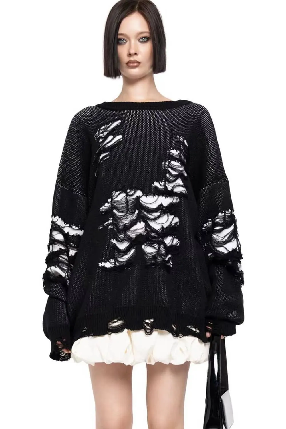 Casual Loose Ripped Sweater