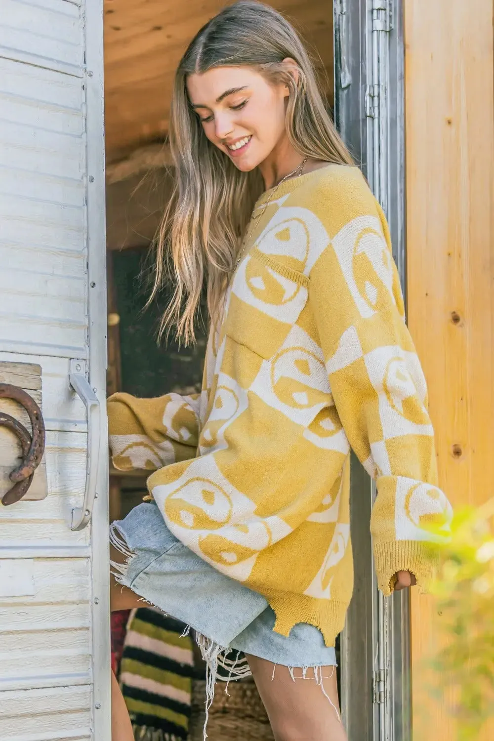 Checkerboard Sweater