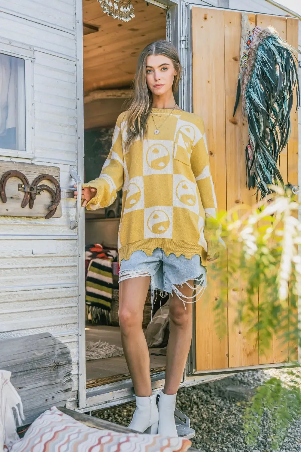 Checkerboard Sweater