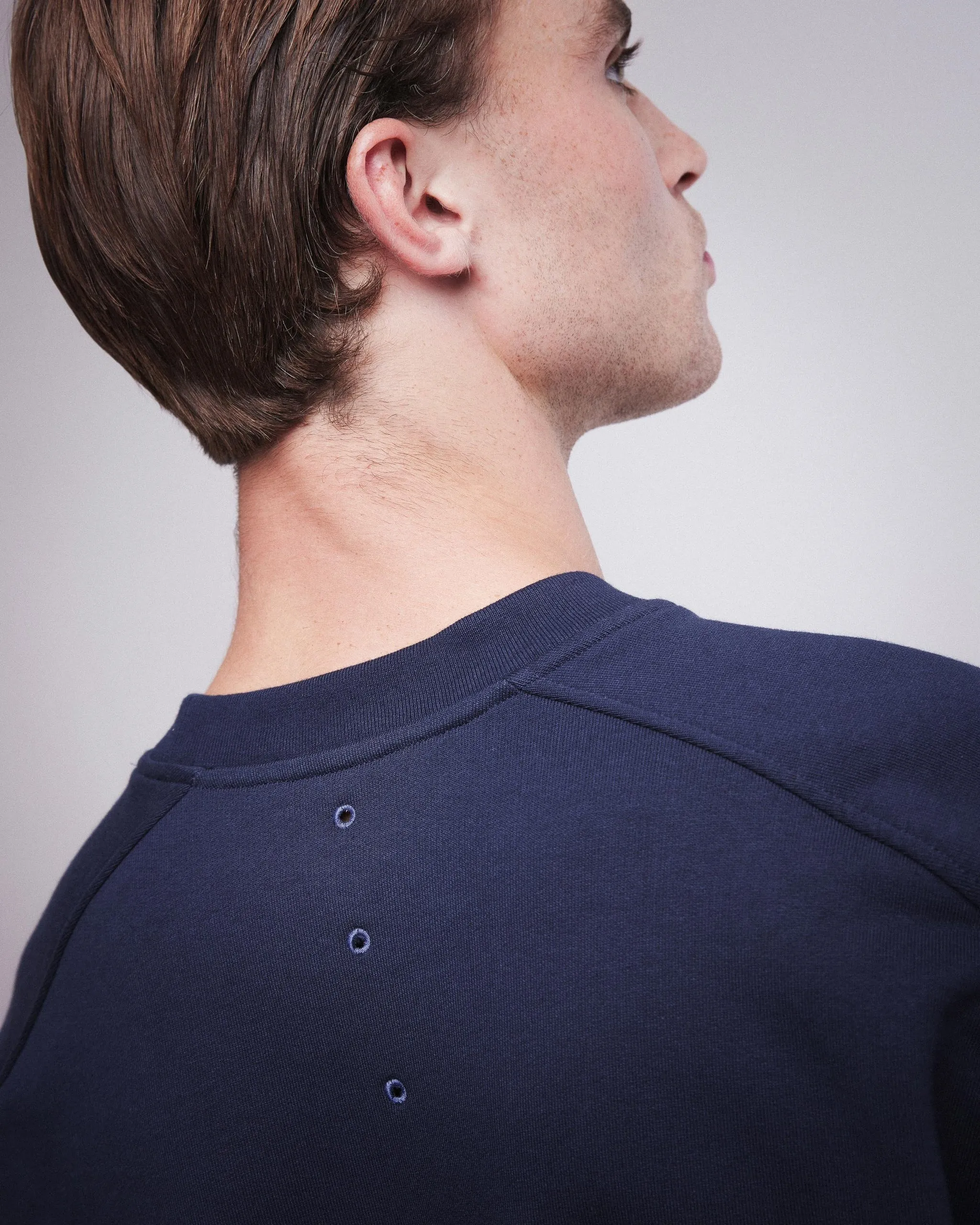 Cotton Sweatshirt with Embroidery PR461310 Navy