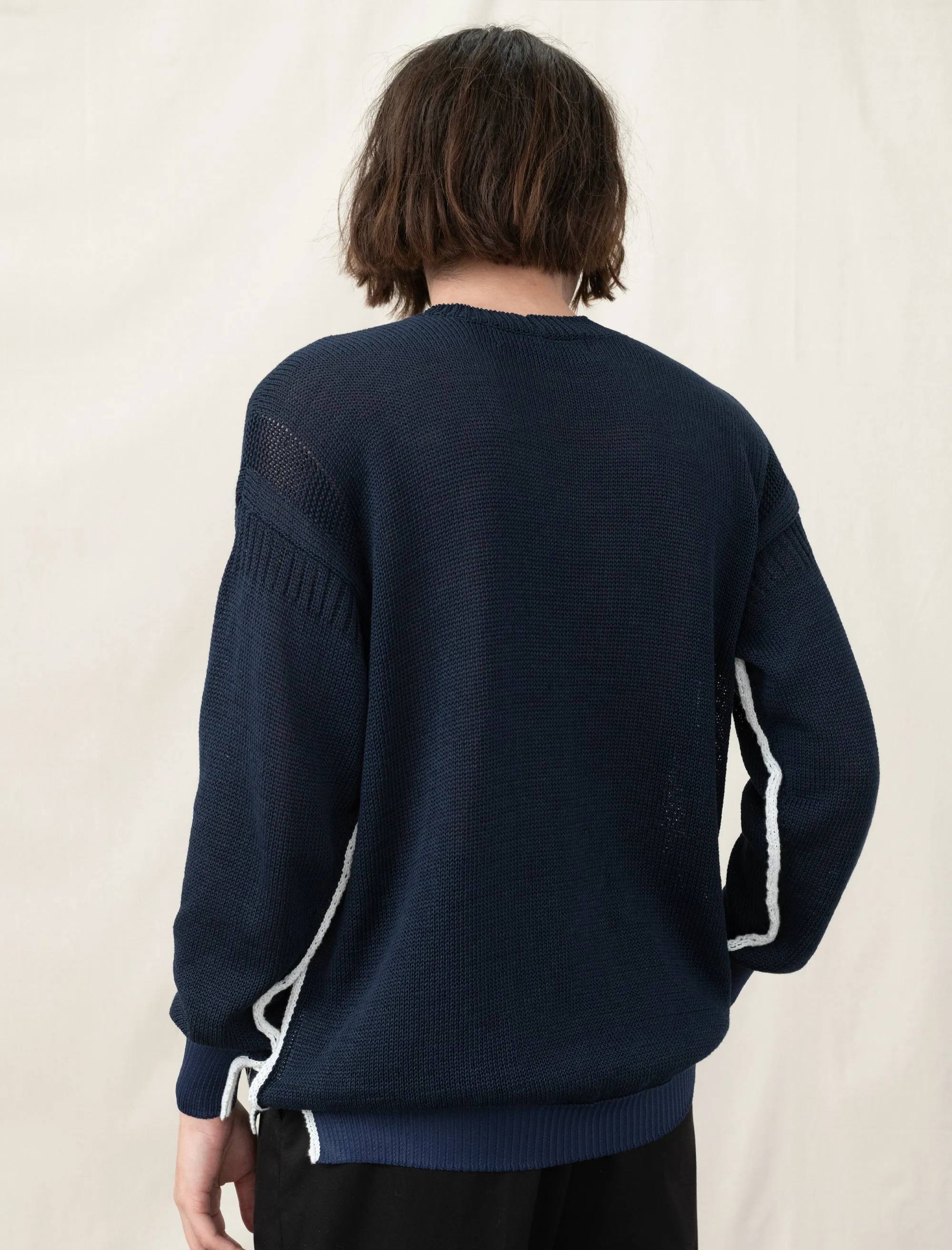 Cotton/Poly Sweater (Navy)