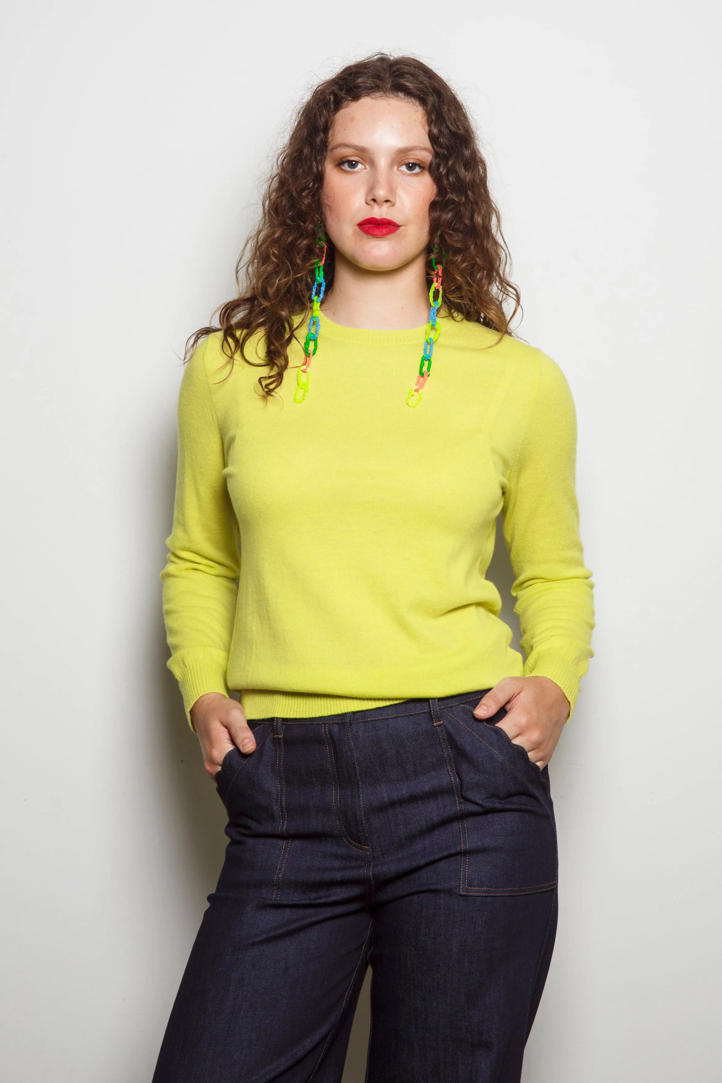 Dalston Kate Crew Sweater Chartruese