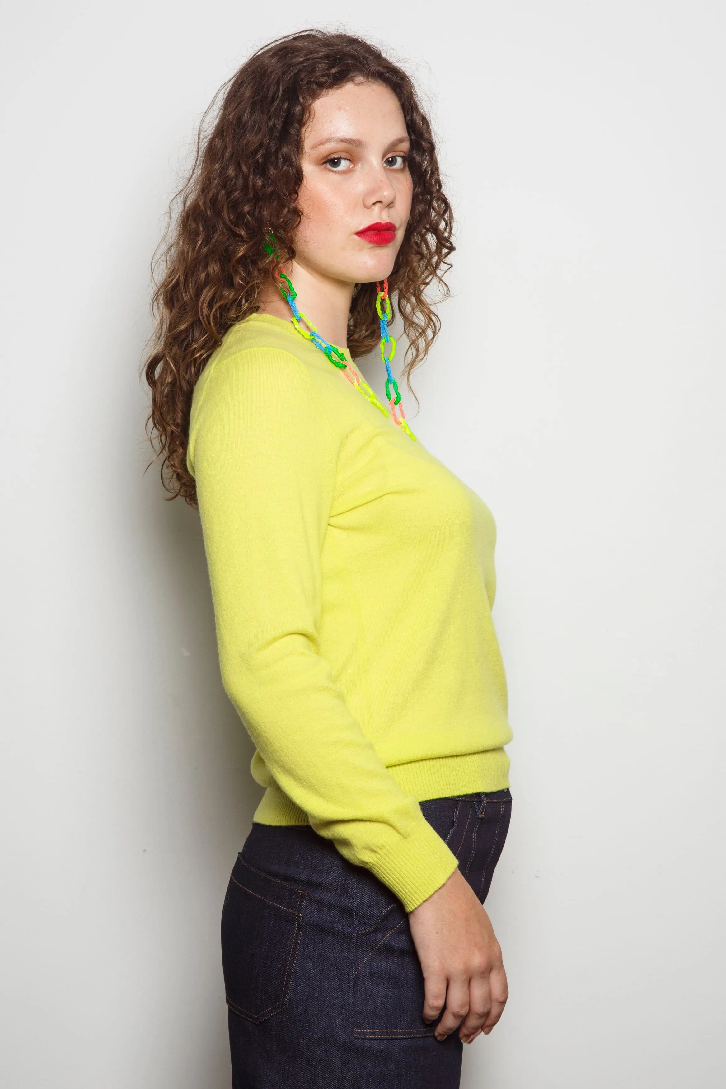 Dalston Kate Crew Sweater Chartruese