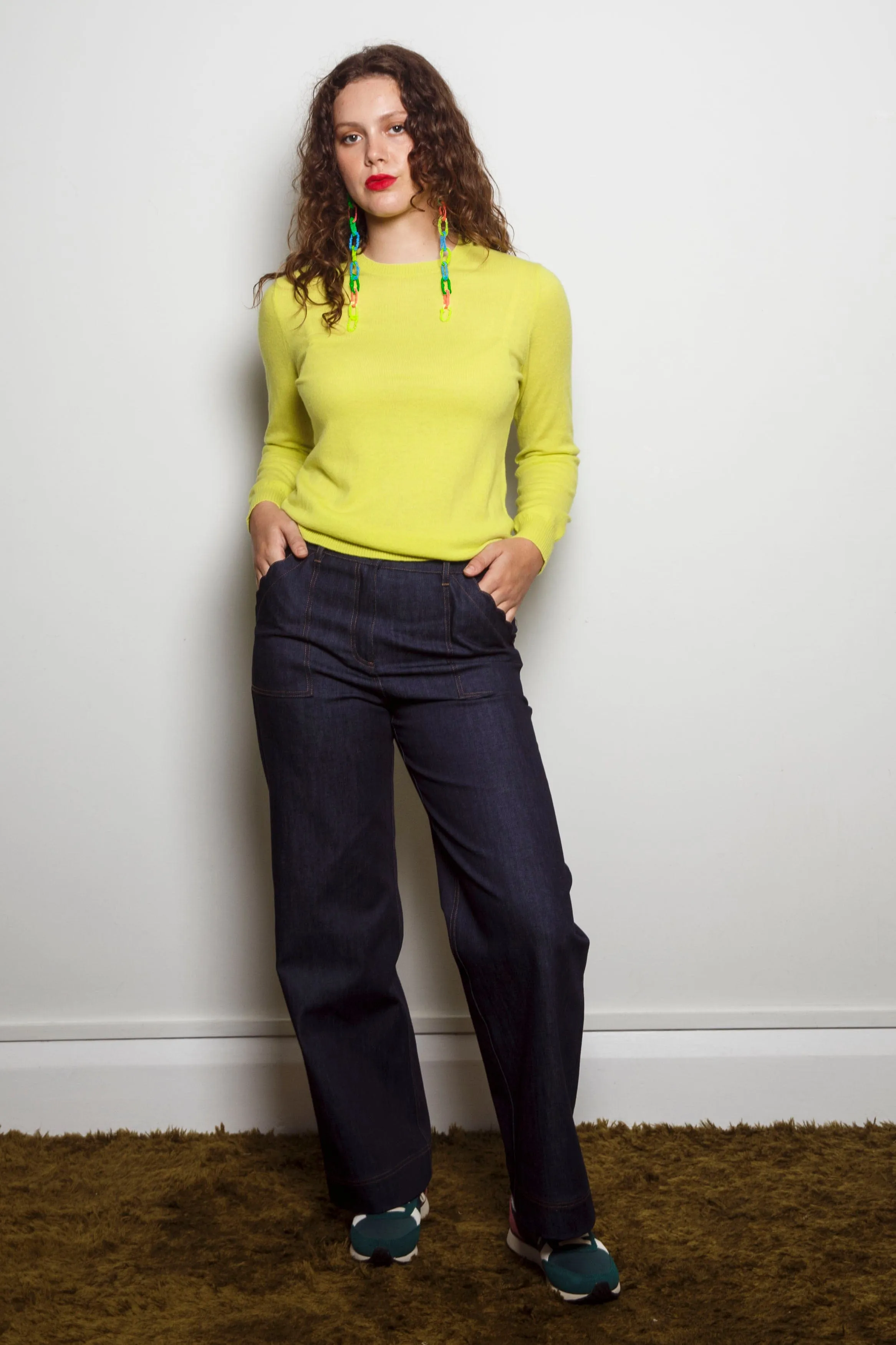 Dalston Kate Crew Sweater Chartruese