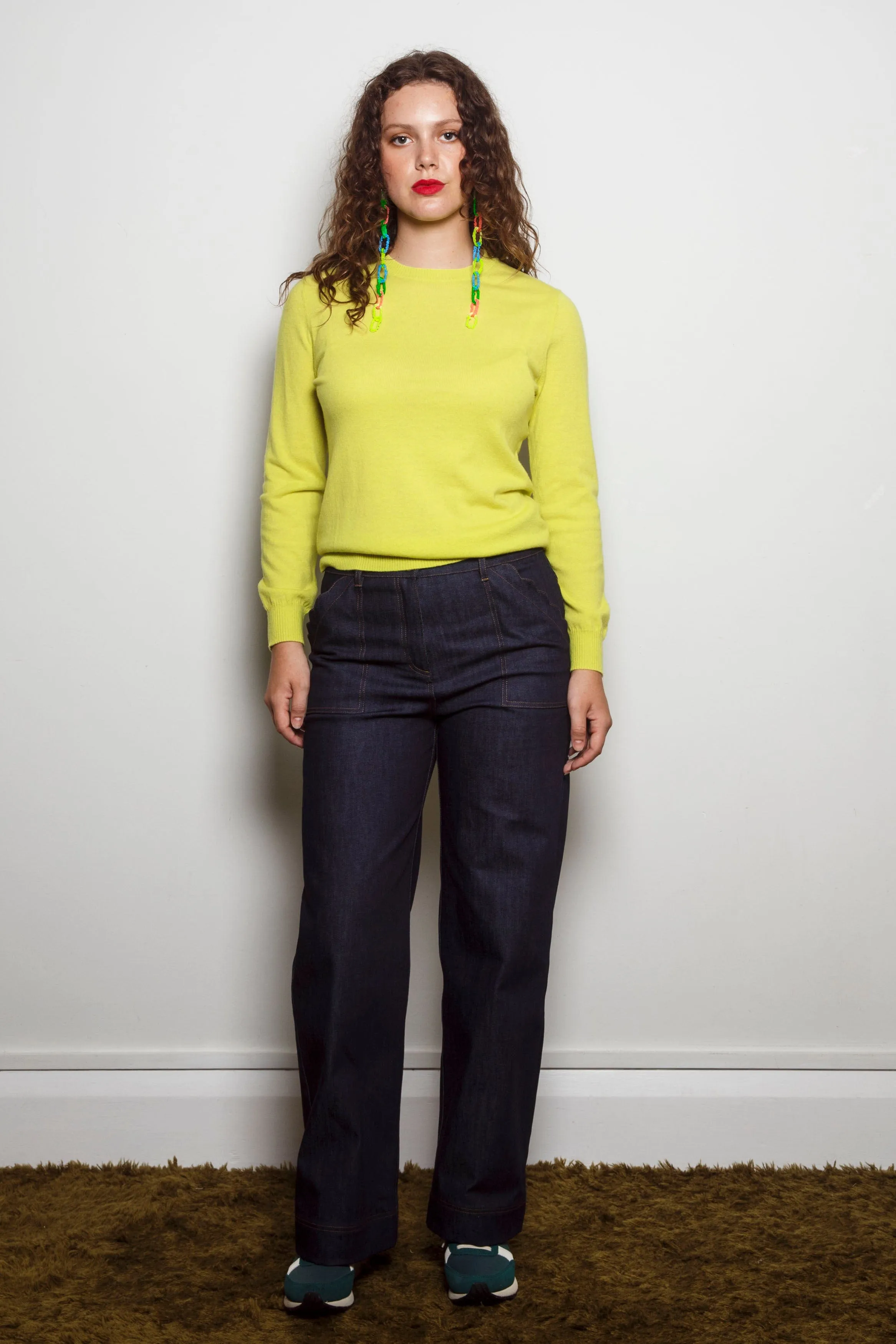 Dalston Kate Crew Sweater Chartruese