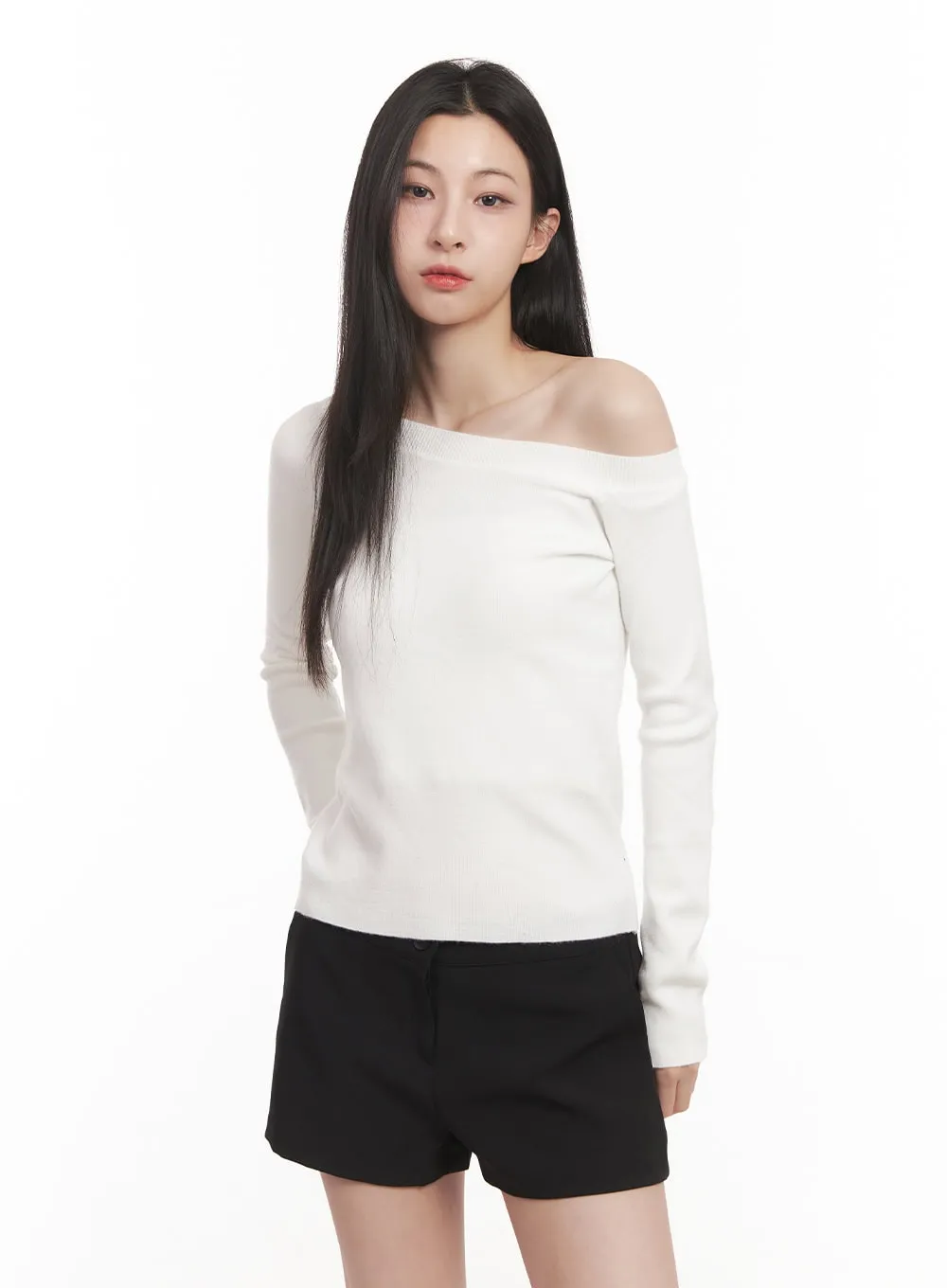 Elegant Off Shoulder Knit Top CN415