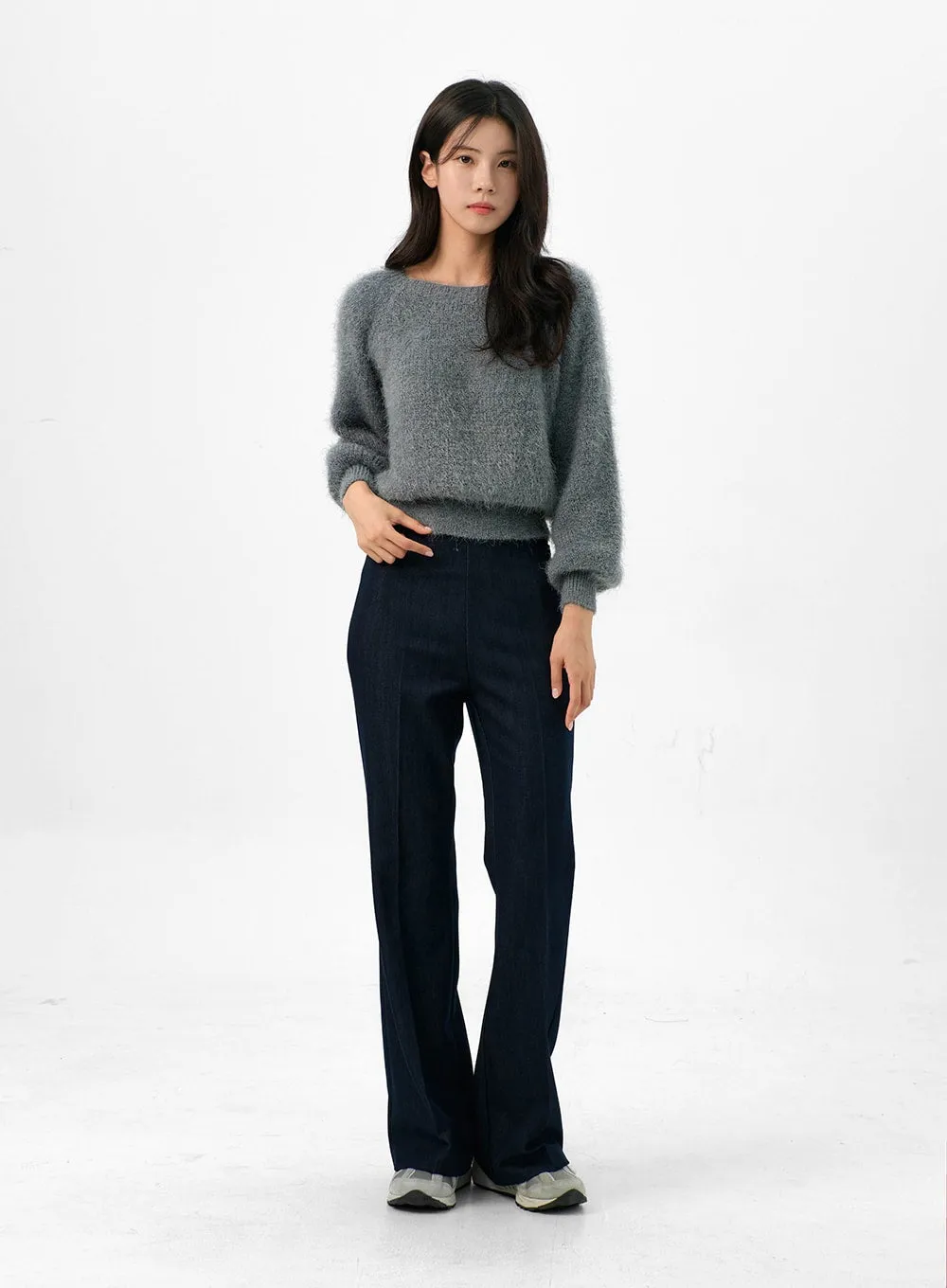 Fuzzy Off-Shoulder Sweater OG327