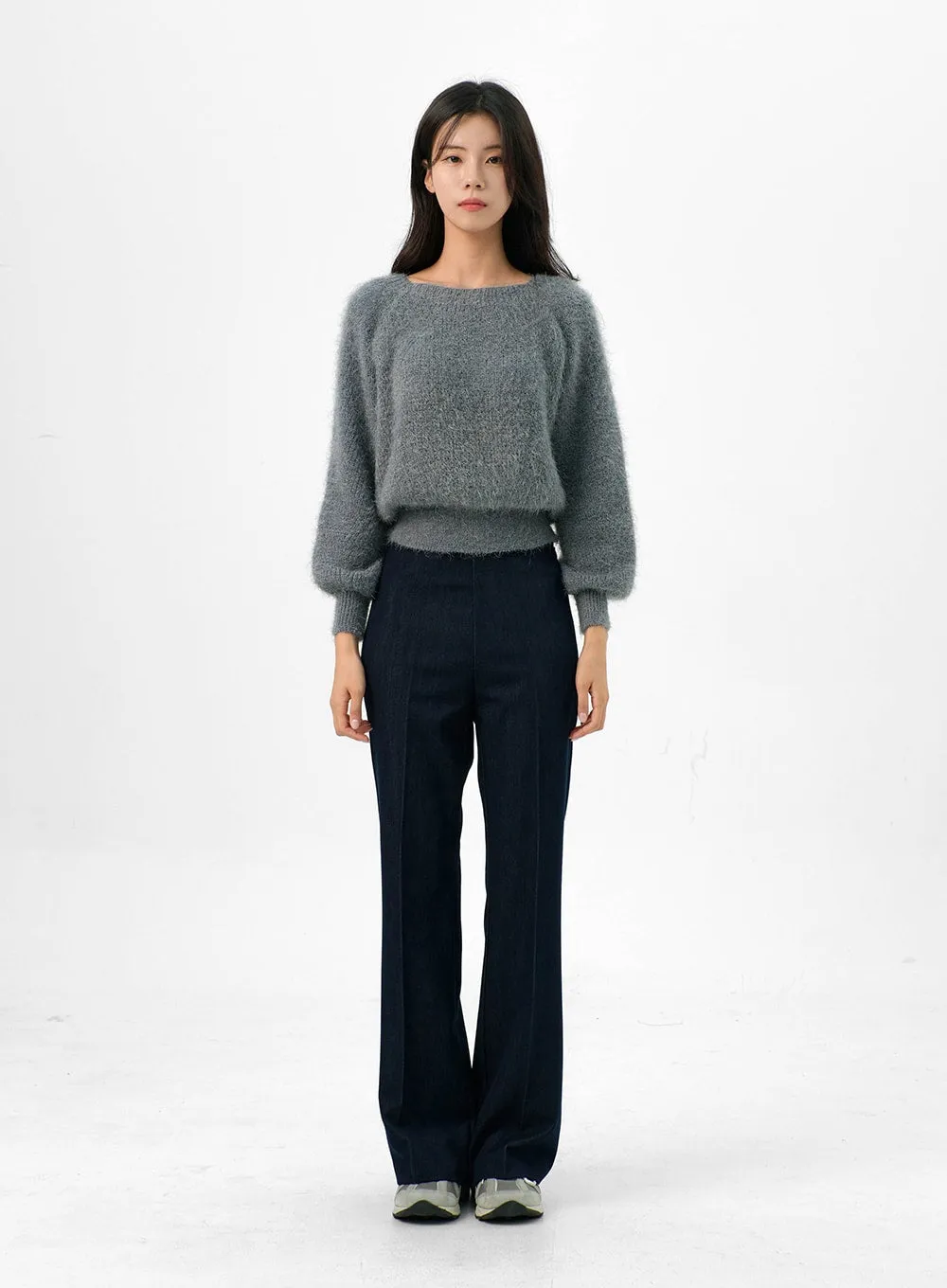 Fuzzy Off-Shoulder Sweater OG327