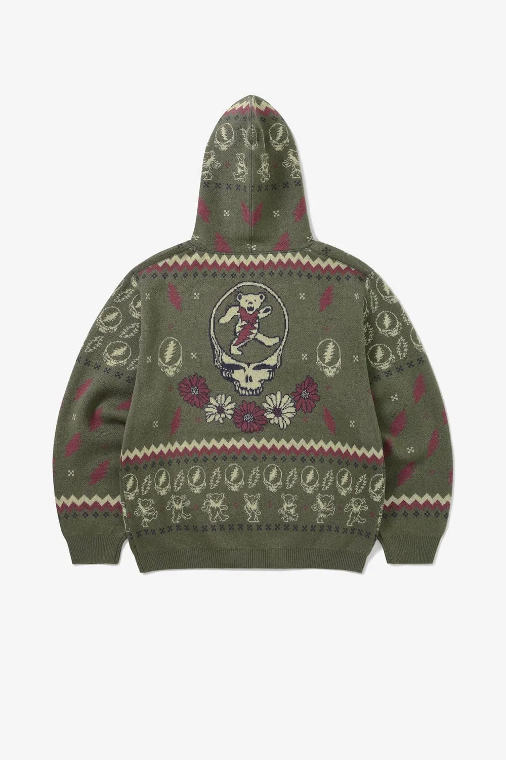 Grateful Dead Iconography Knit Zip Hoodie