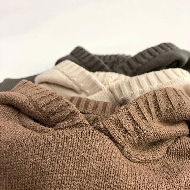 Hoodie Knit Front Pocket Loose Pullover