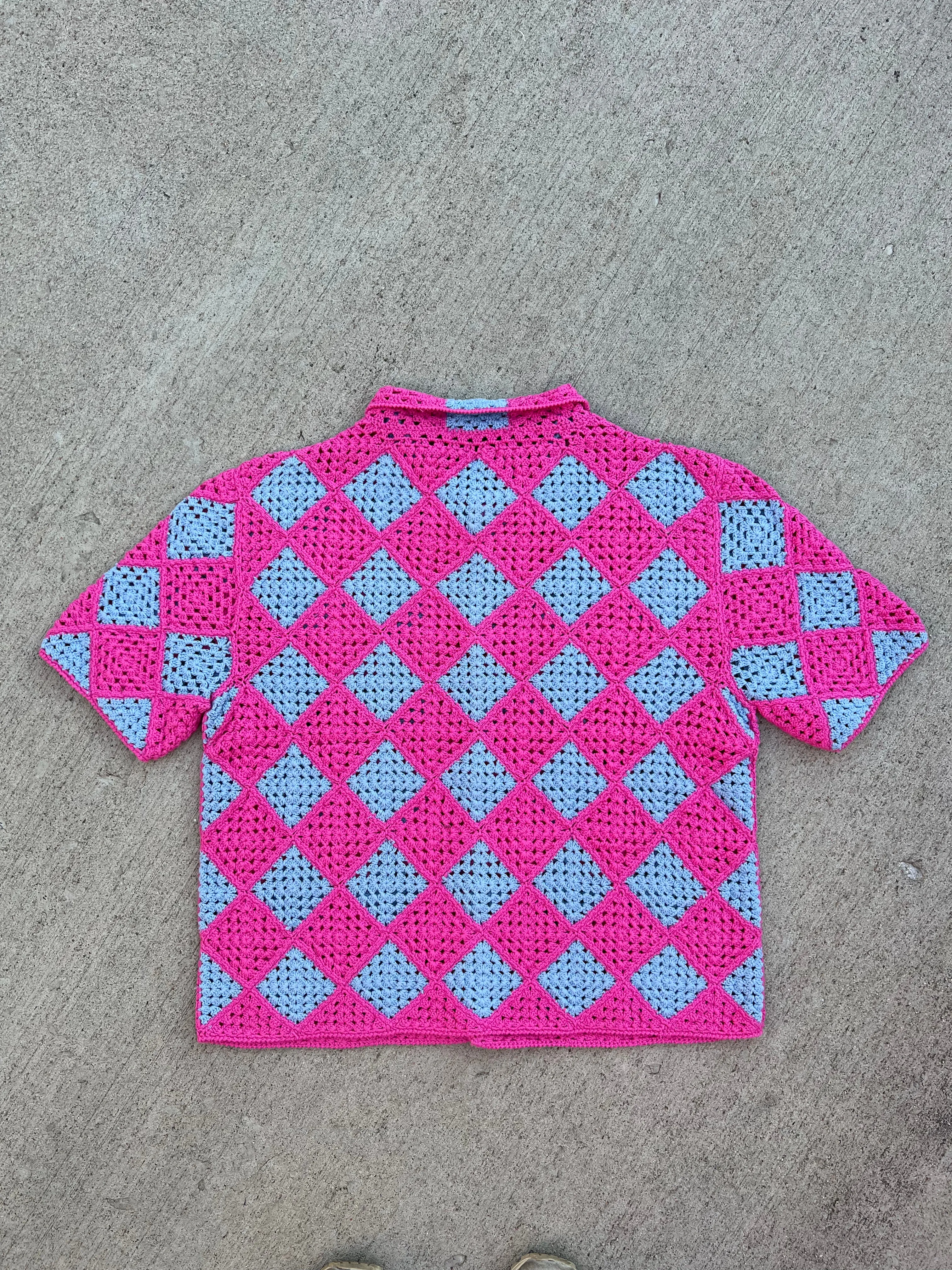 HOWL'S HAND CROCHET SQUARE BUTTON-UP