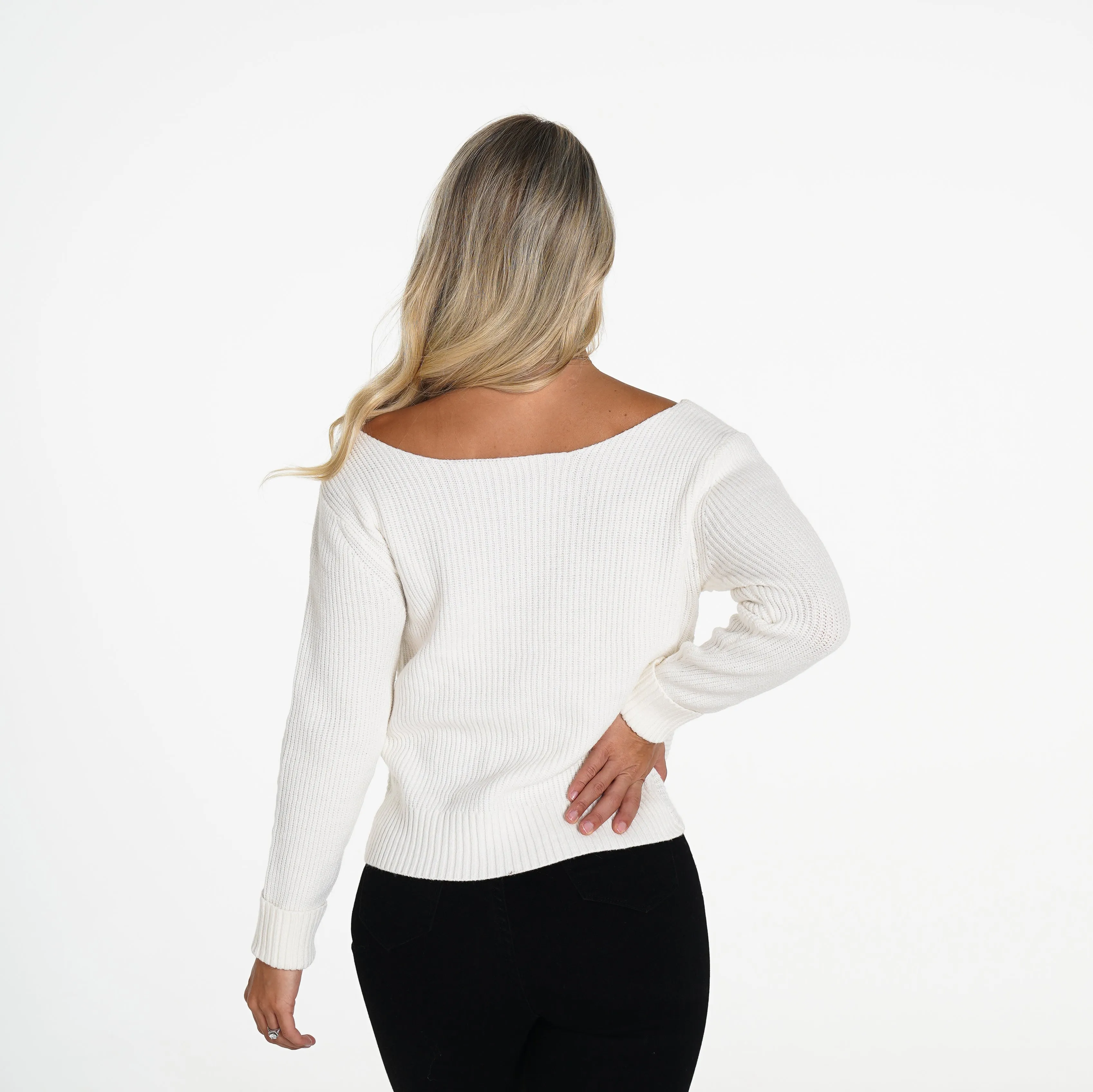Ivory Cuddle Up Knit Sweater