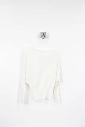 LAVINA DRAPED OFF SHOULDER SWEATER