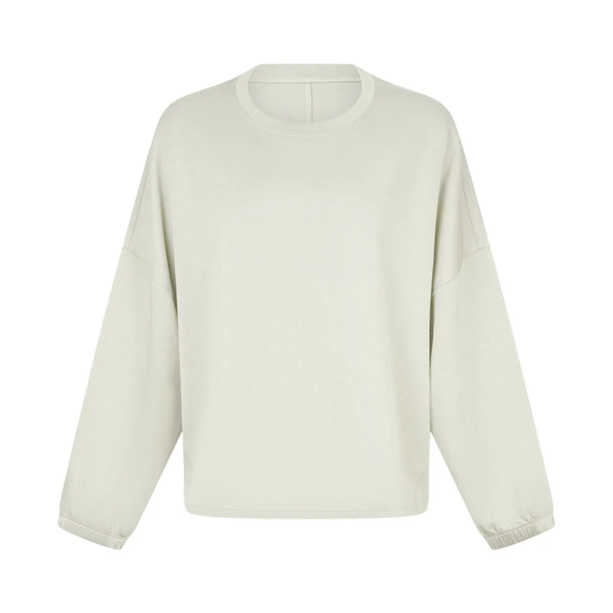 Loose Fitting Elastic Long-Sleeved Round-Neck Active Top