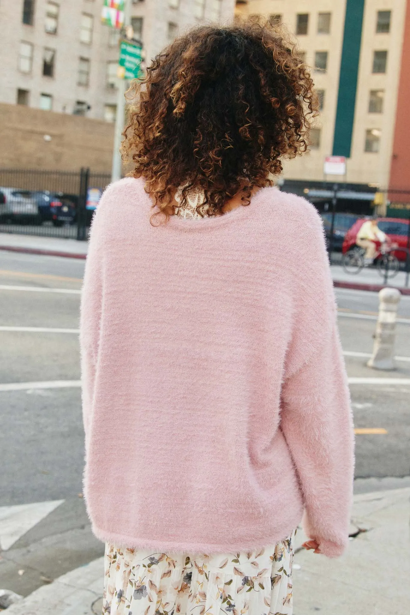 Mohair V Neck Sweater Top