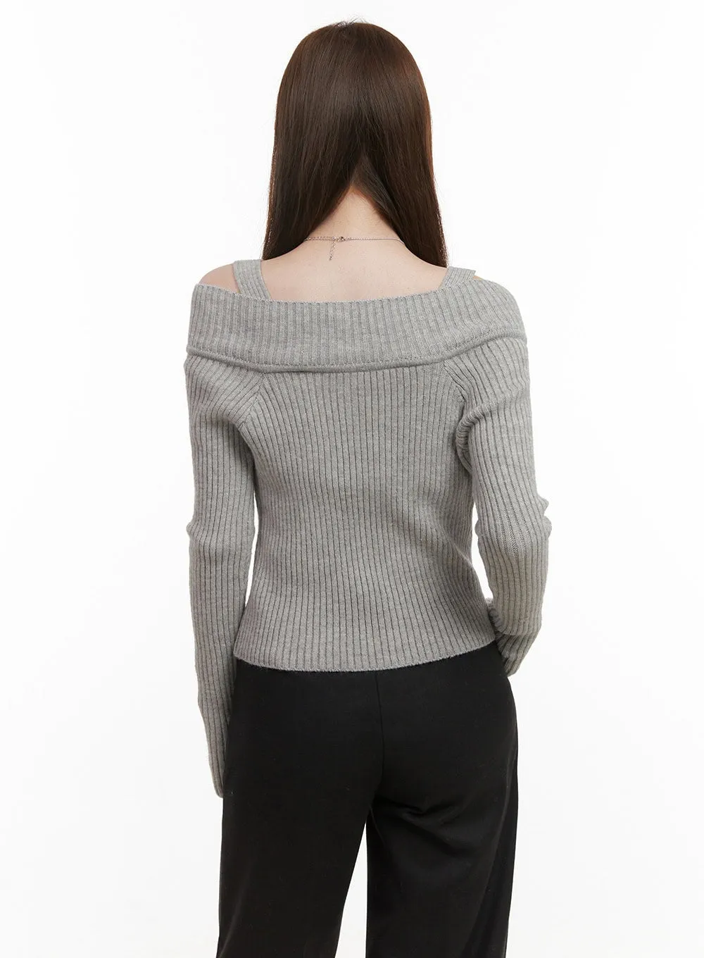 Off Shoulder Knit Sweater OD418