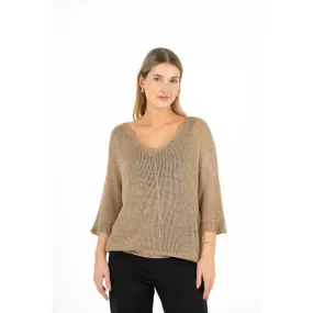 Open Knit Sweater in Doe