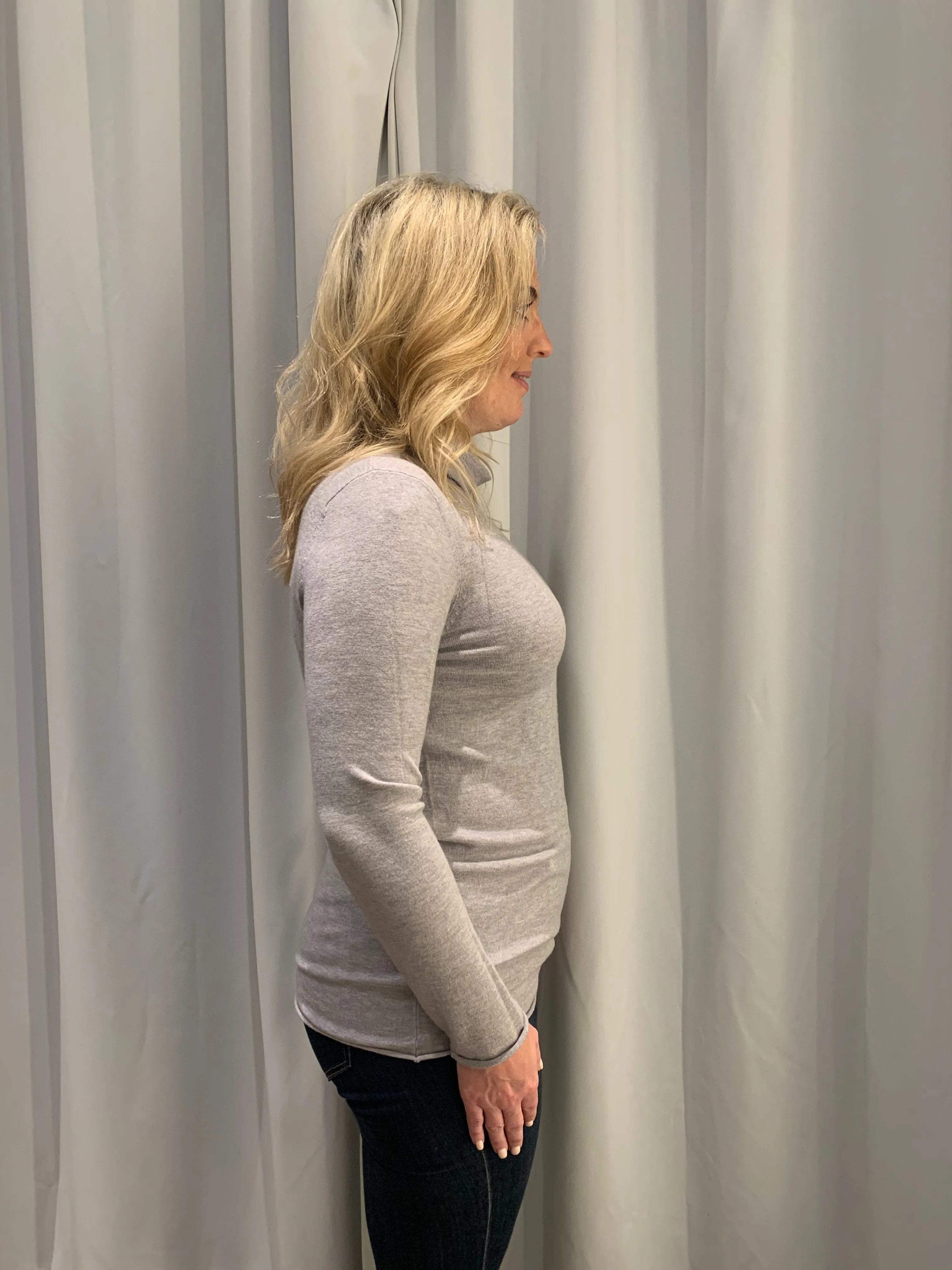 Roll Neck Sweater - Grey