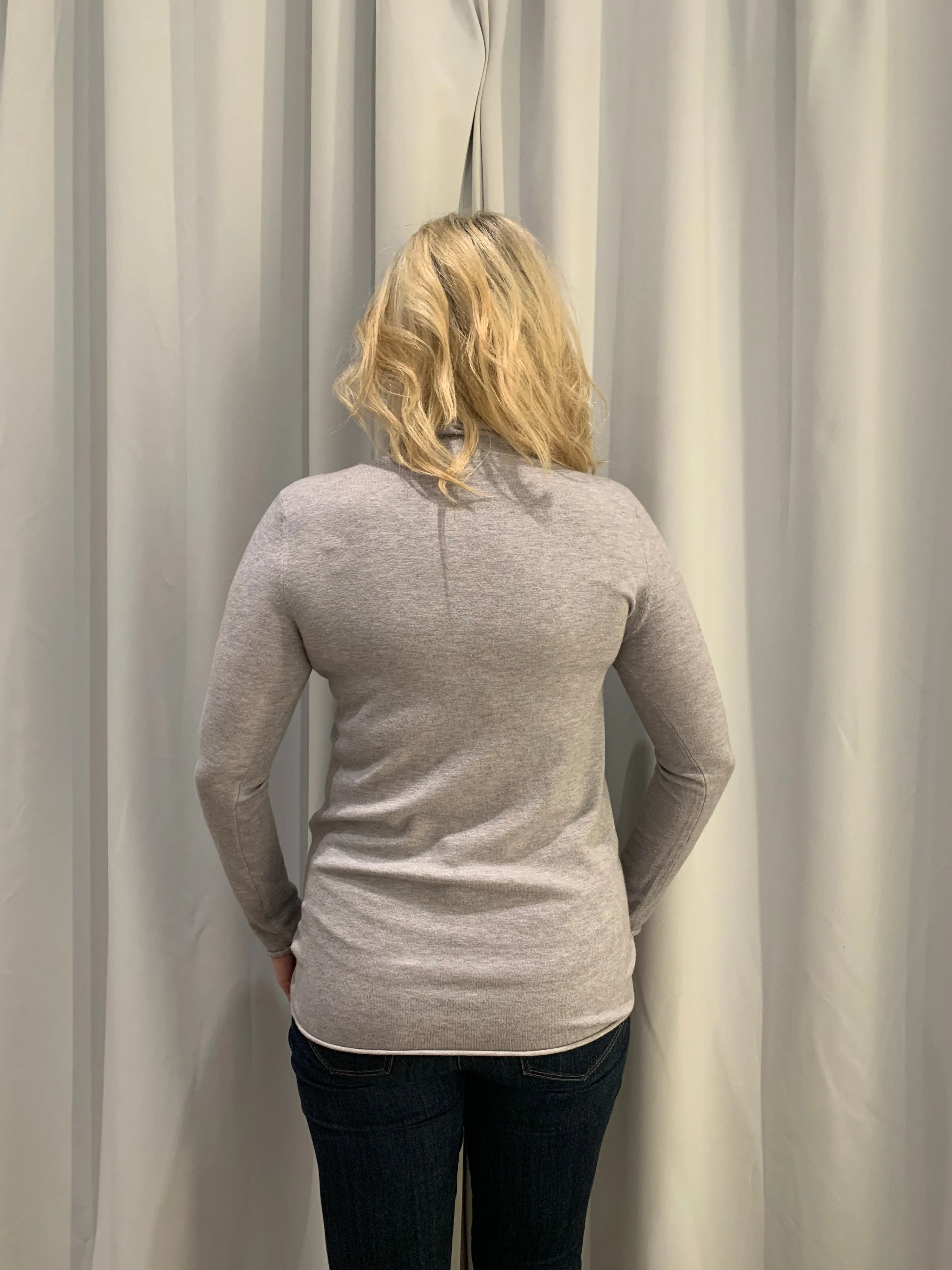 Roll Neck Sweater - Grey