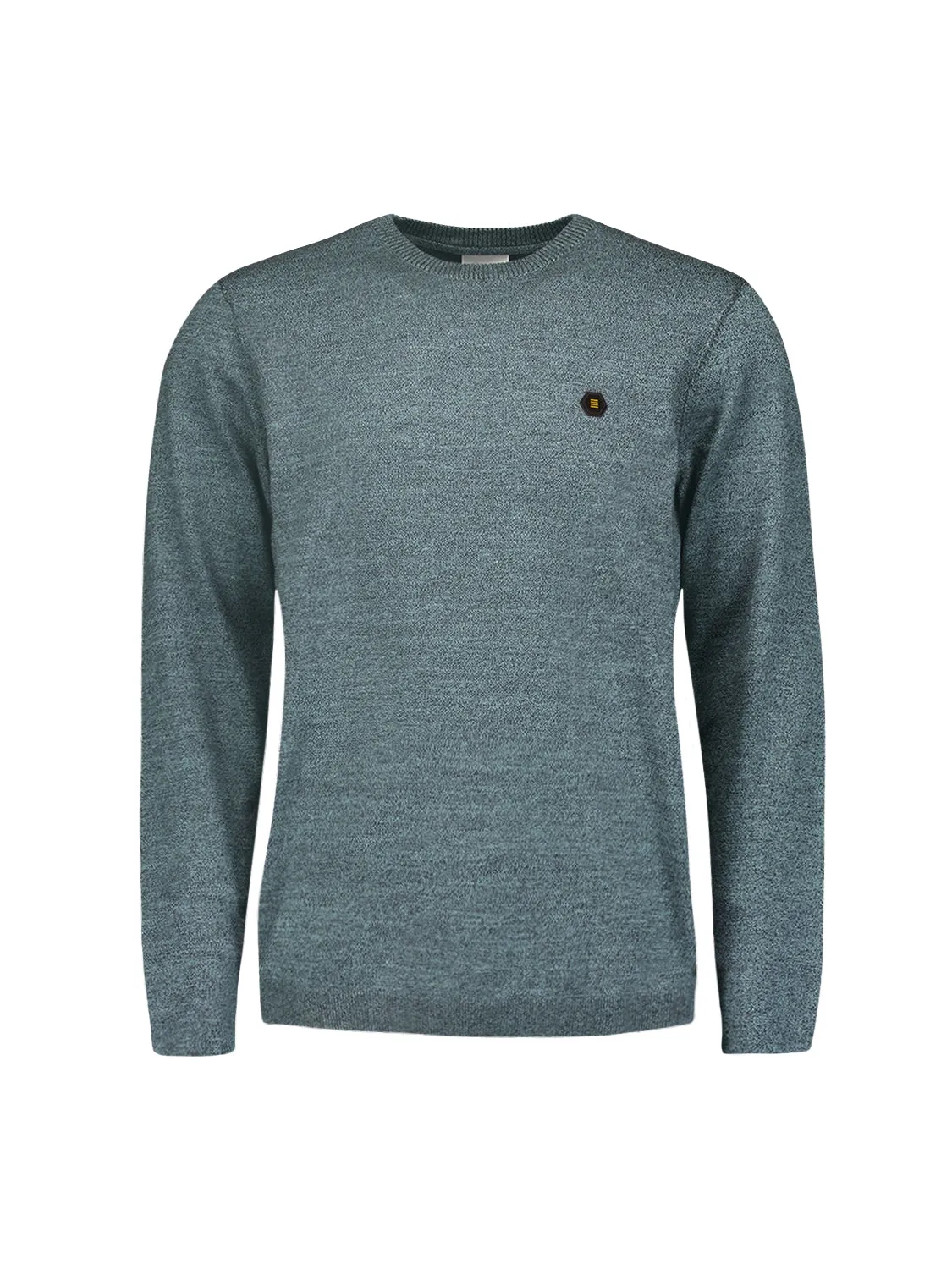 Round Neck Pullover: Two-Tone Melange and Comfortable Fit | Cloud