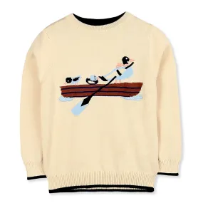 Row Away Cream Sweater