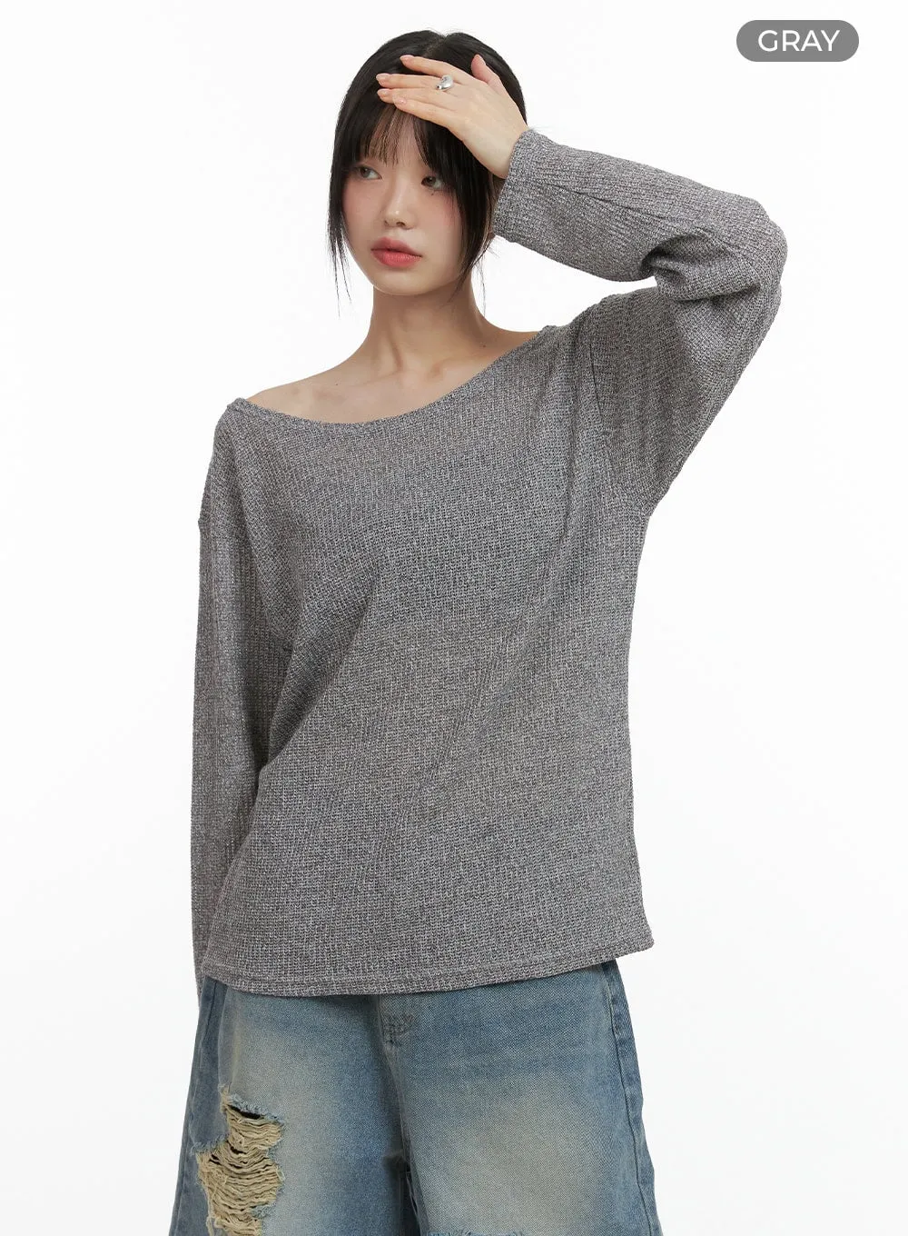 Sheer Bliss Off Shoulder Sweater CL412