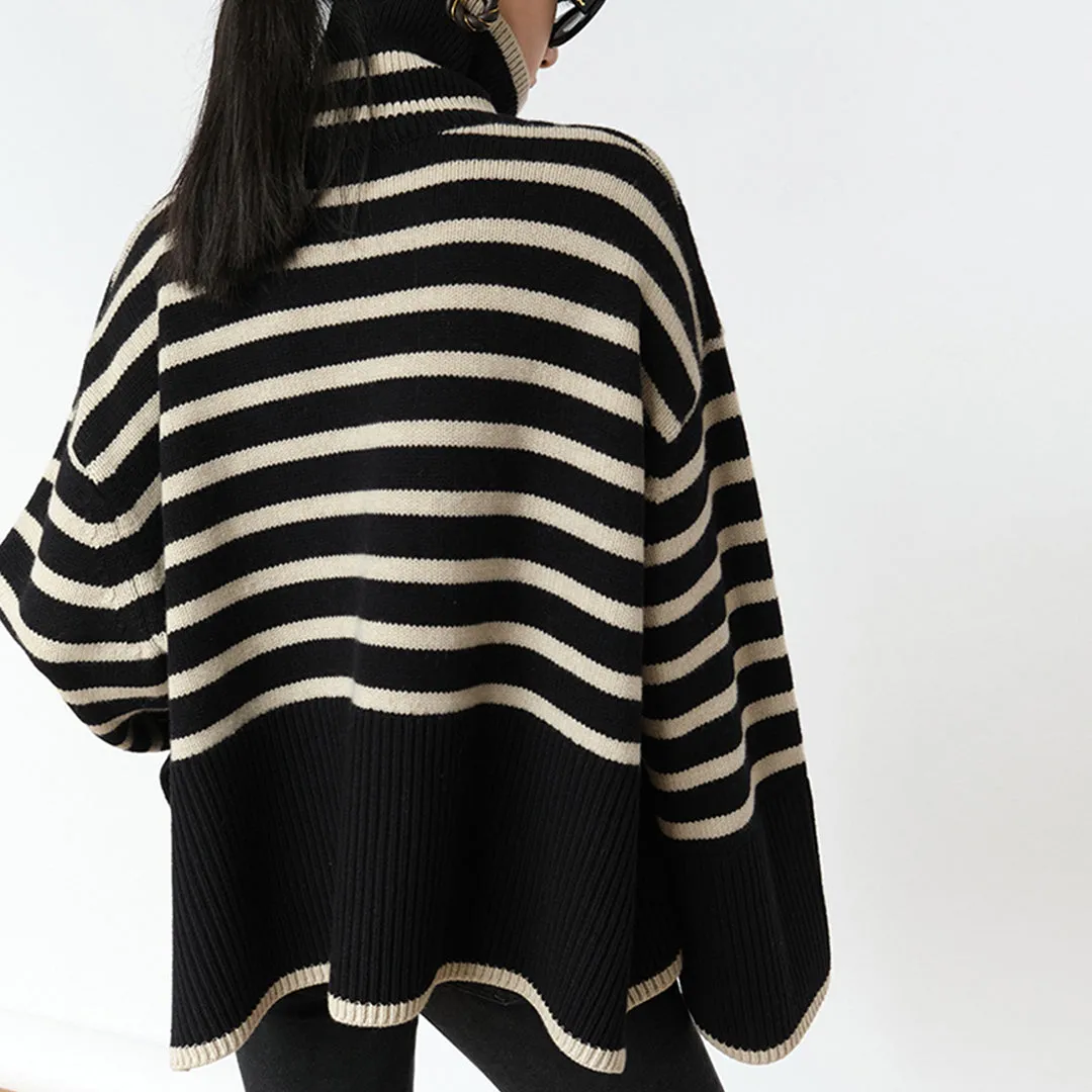 Striped Turtleneck Sweater