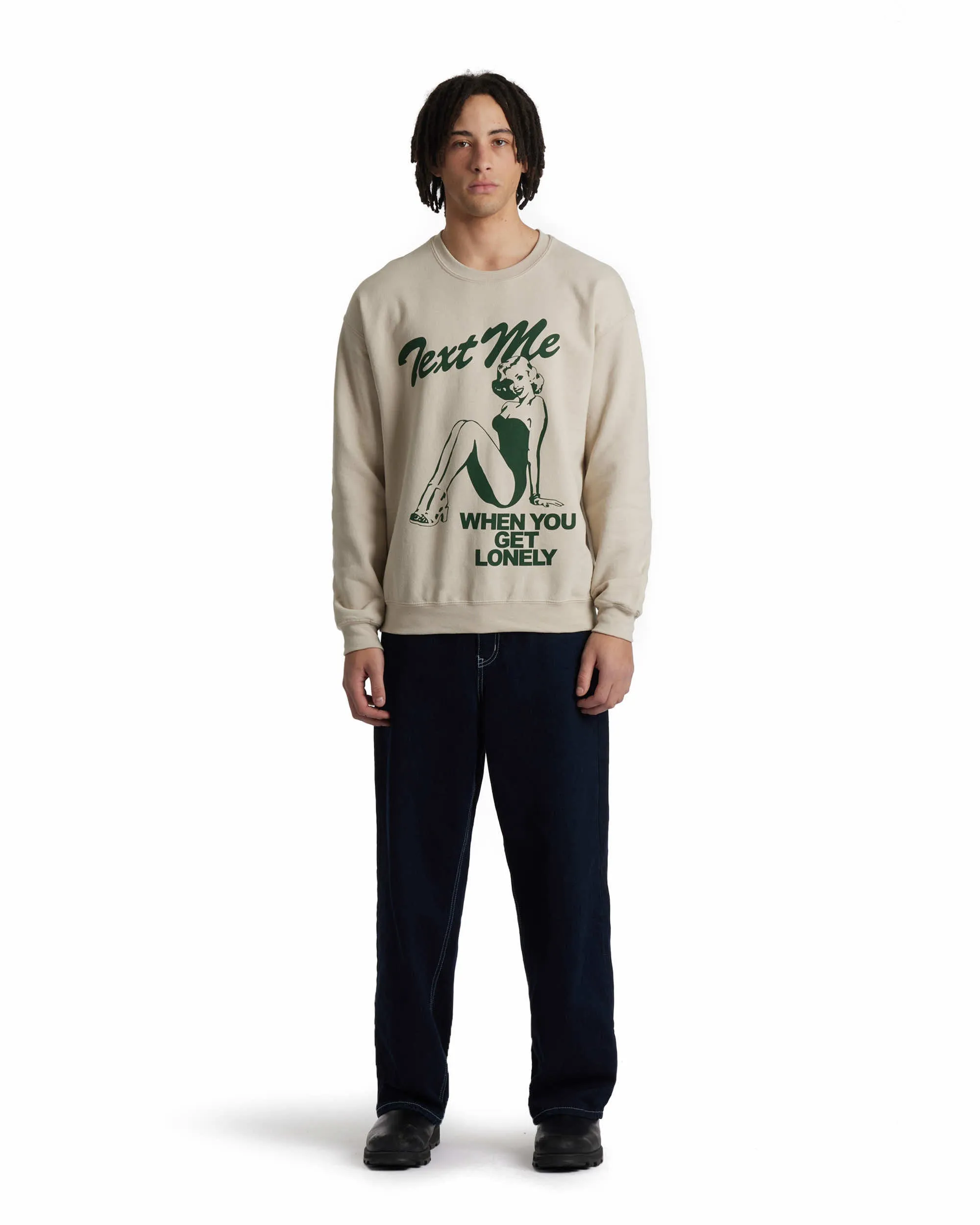 Text Me When You Get Lonely Crewneck Sweater