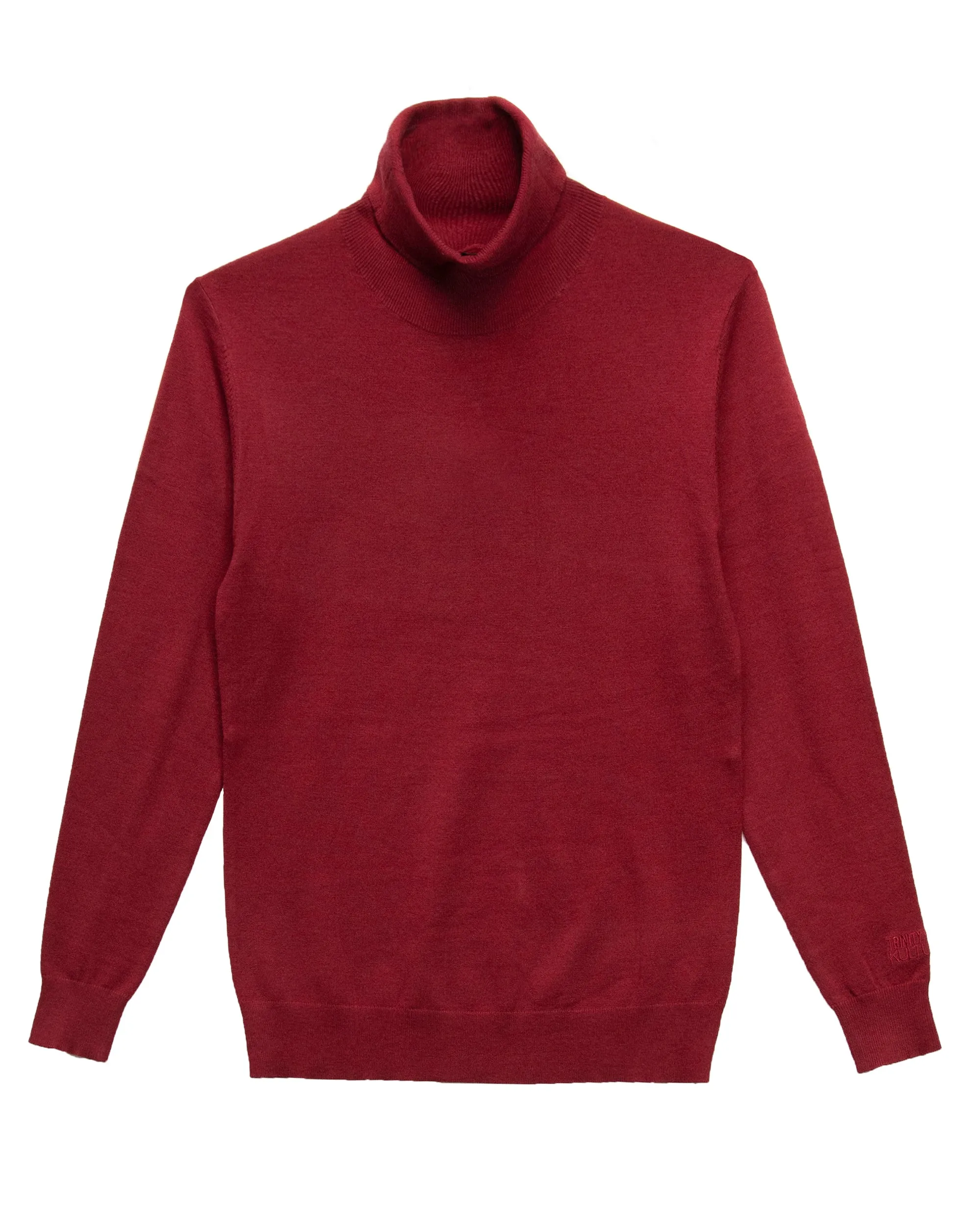 Trinity Kays Kulture Logo Turtleneck Sweater - Wine